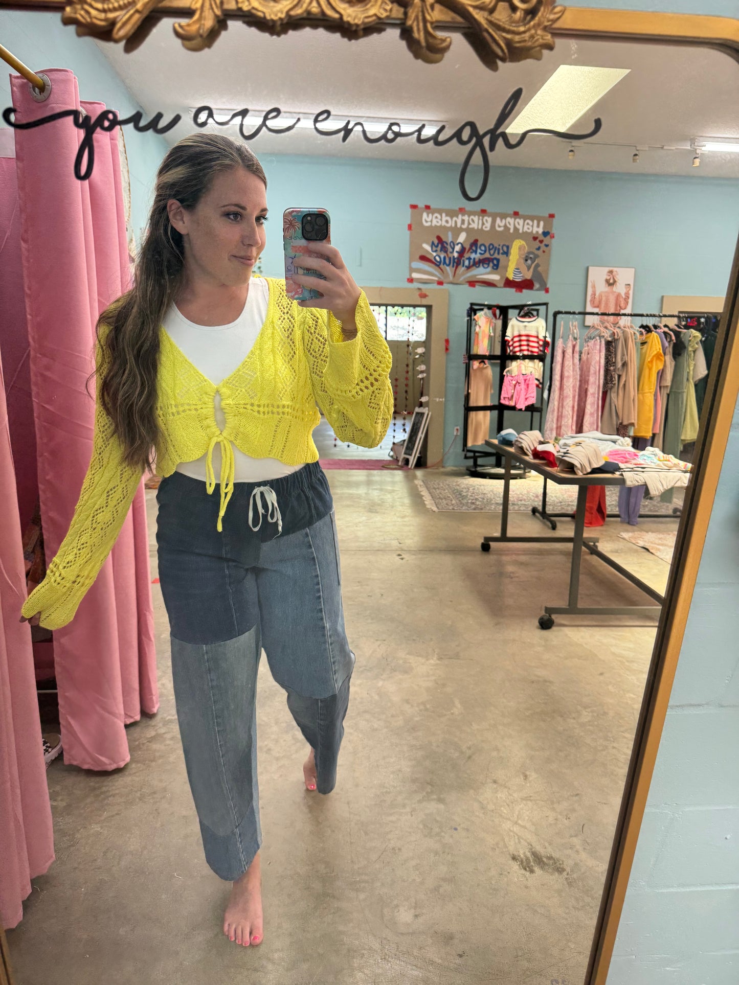 Banana Creme Crochet Top