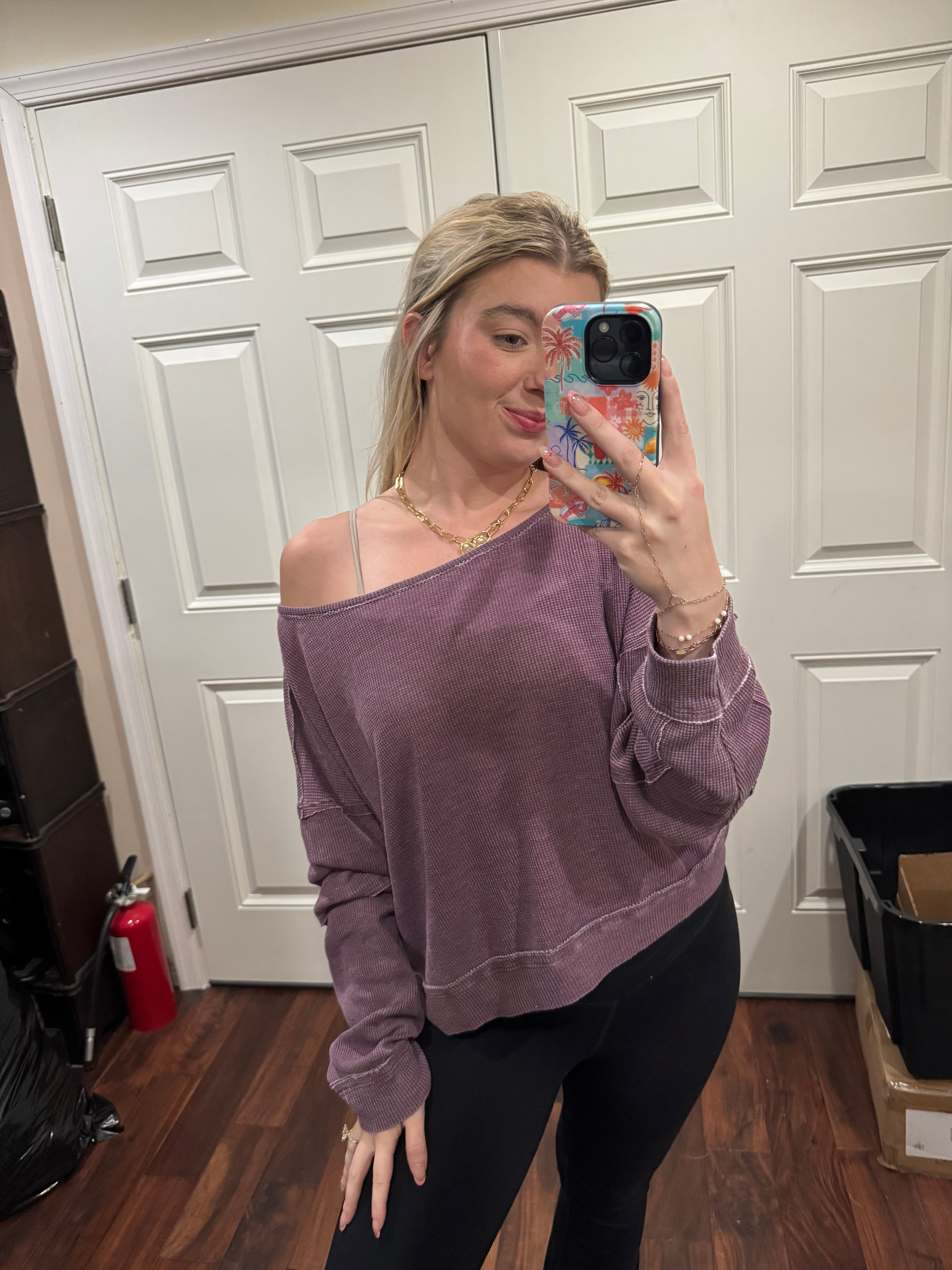 Plum Fair Boatneck Top