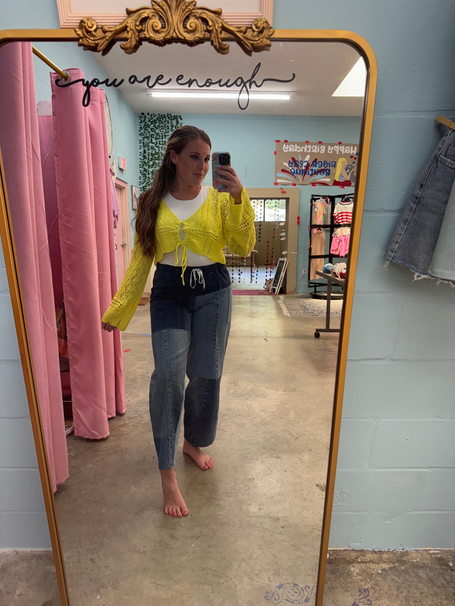Banana Creme Crochet Top