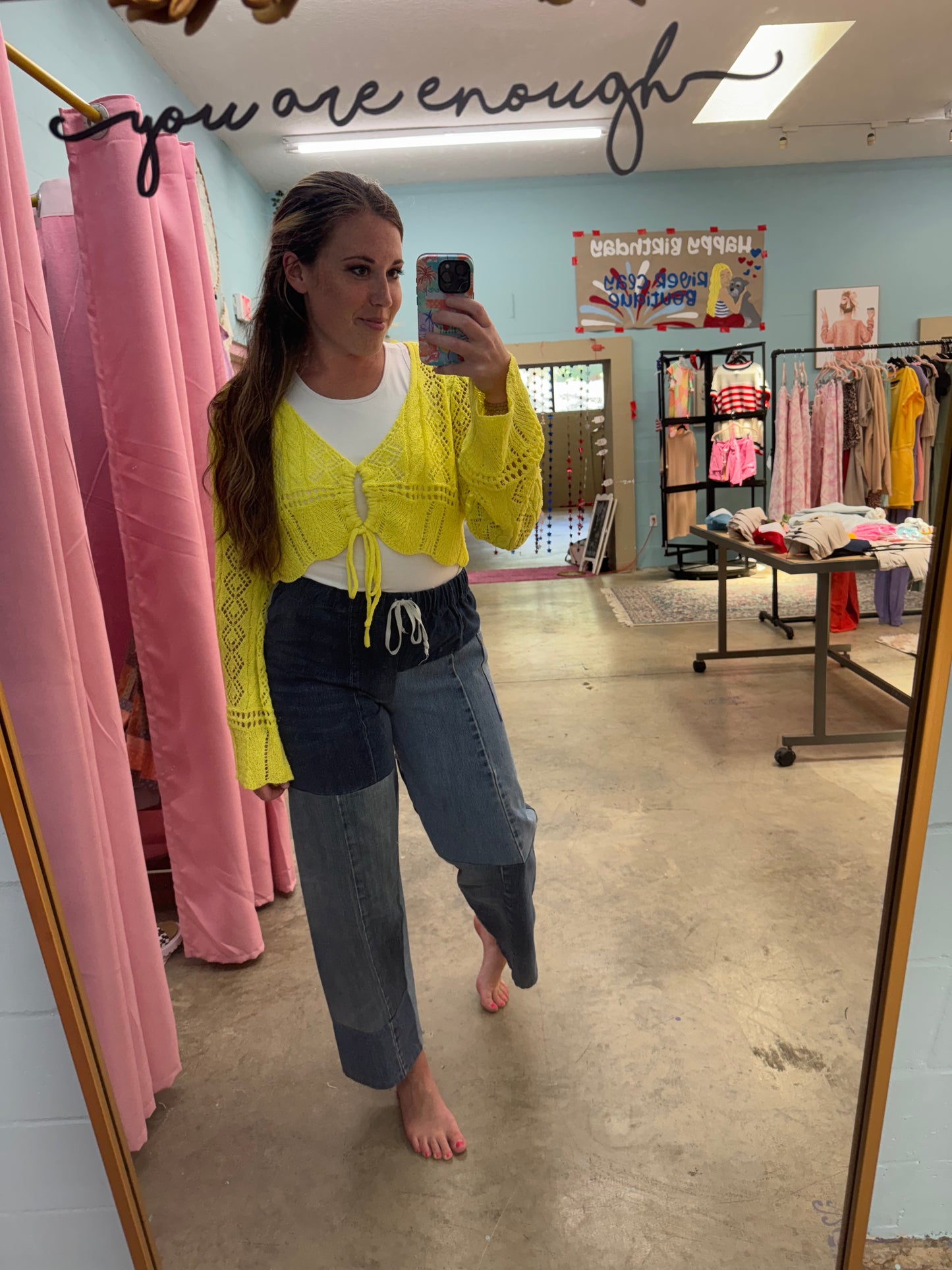 Banana Creme Crochet Top