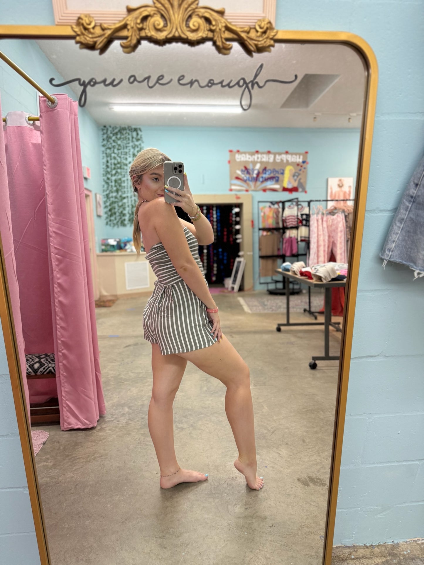 Gray Clouds Romper