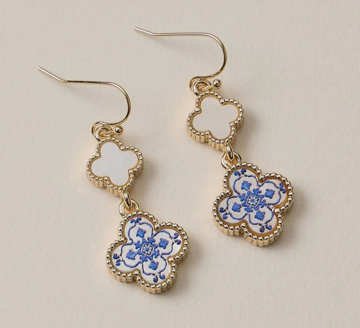 Blue Demask Dangles