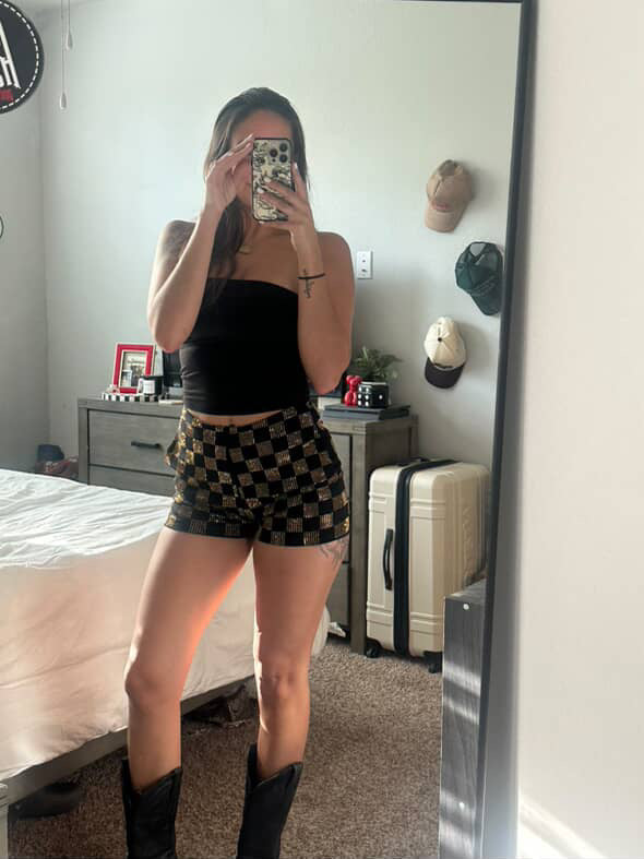 Chinese Checkers Sparkle Shorts