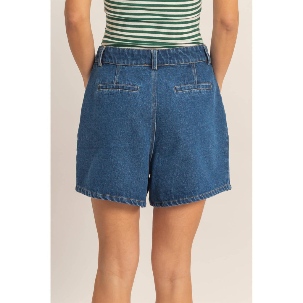 Enzyme Wash Denim Shorts: L.BLUE / S-M-L(2-2-2)