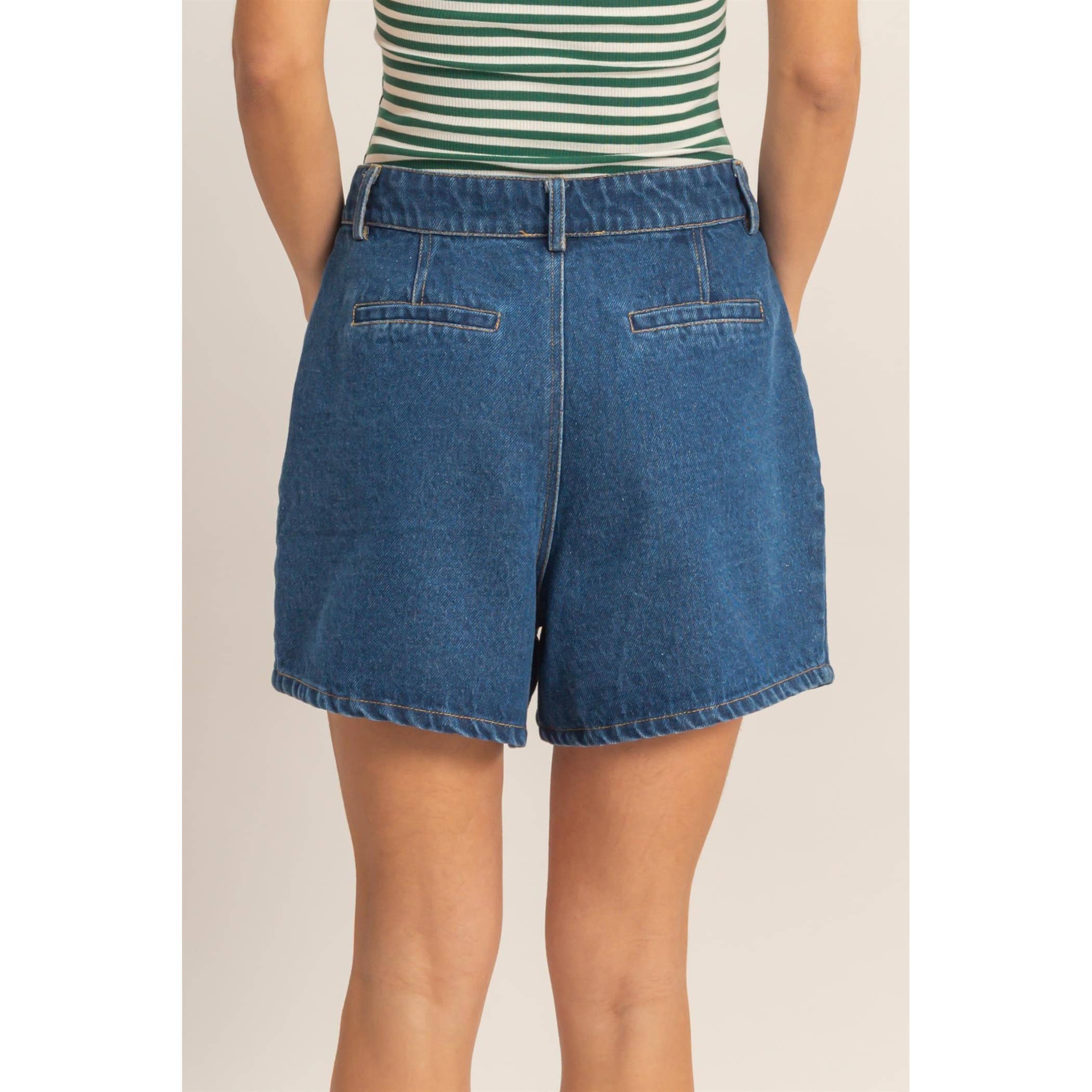 Enzyme Wash Denim Shorts: L.BLUE / S-M-L(2-2-2)