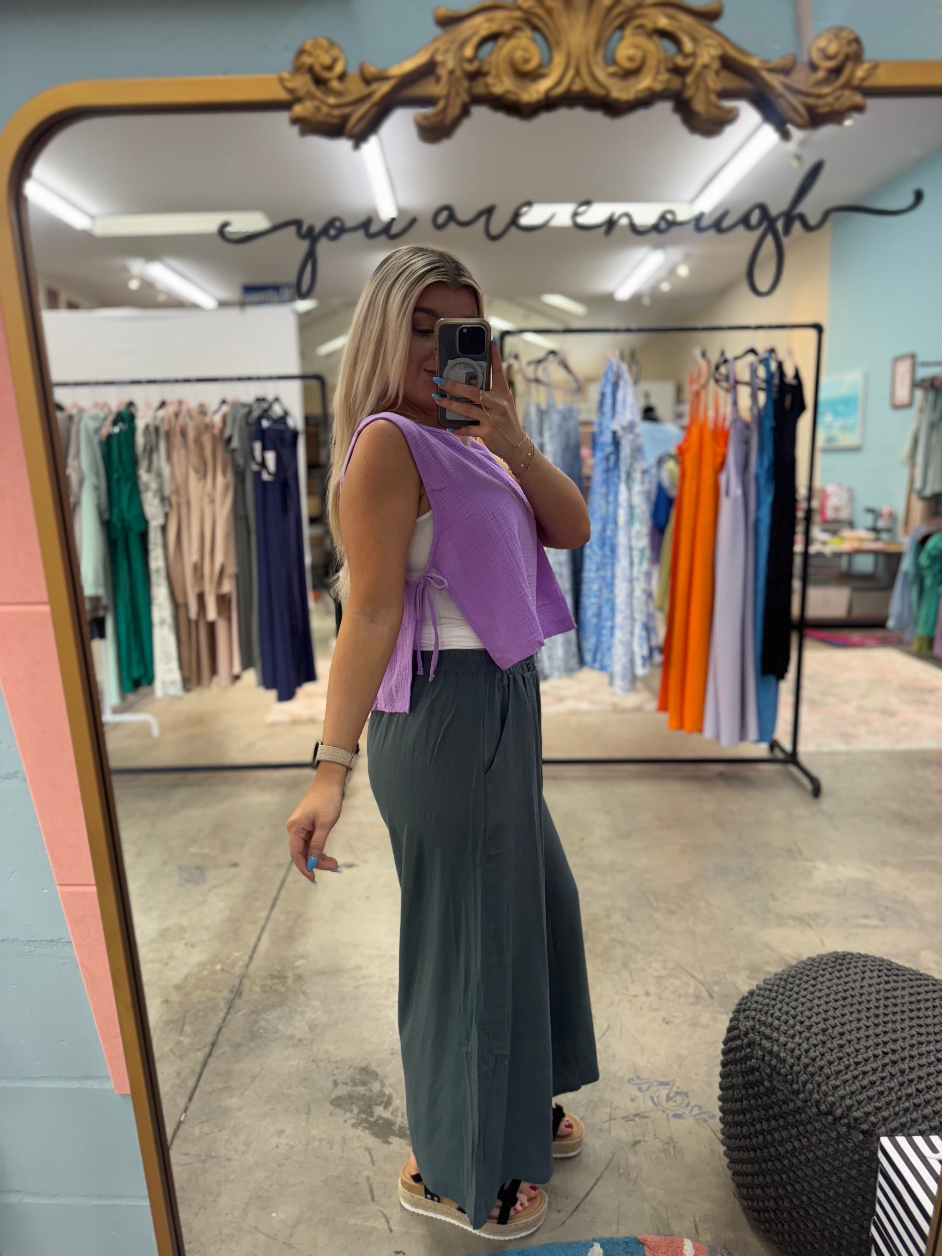 Bow-Tied Lavender Top