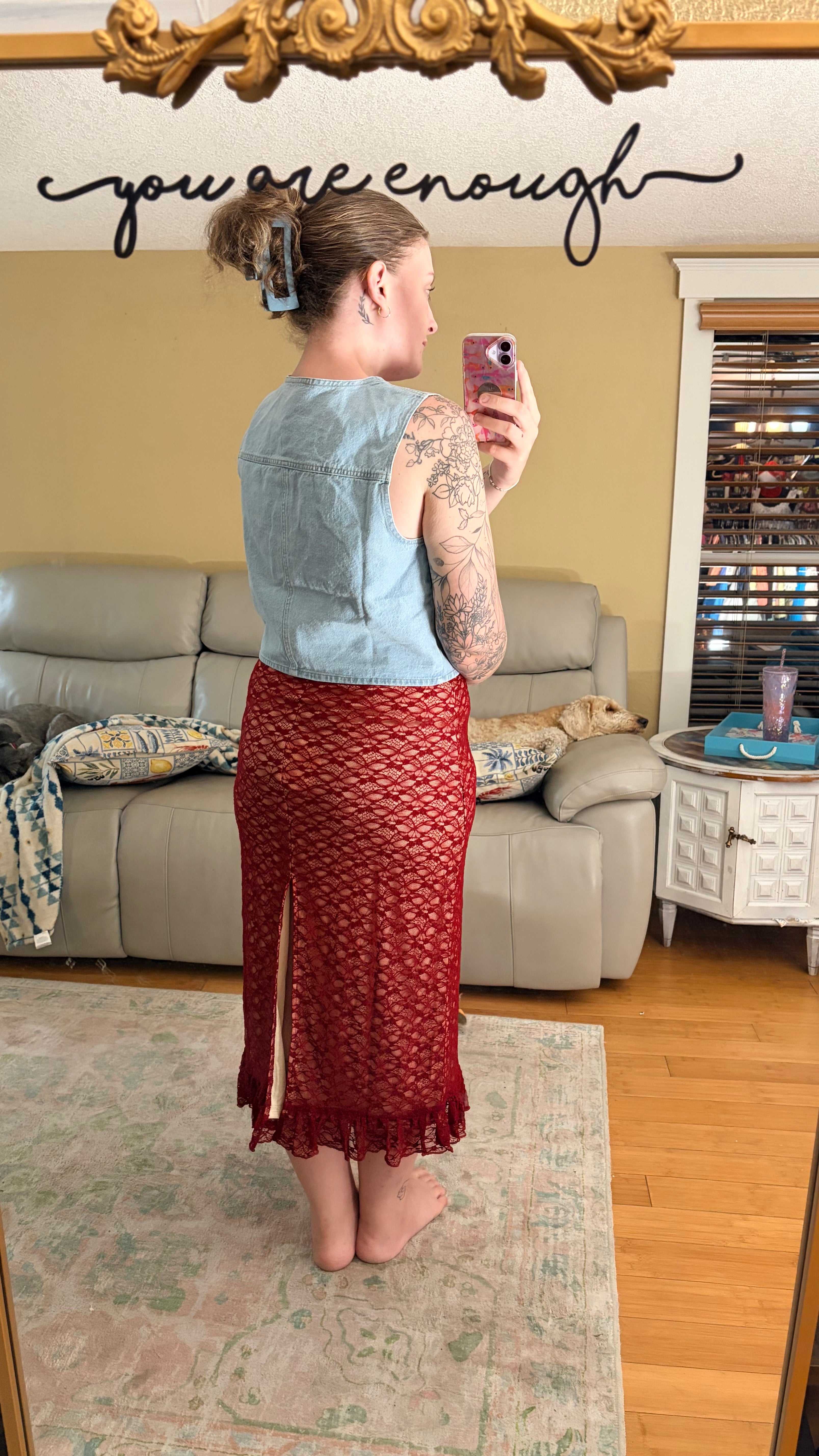 Ruby Red Skirt