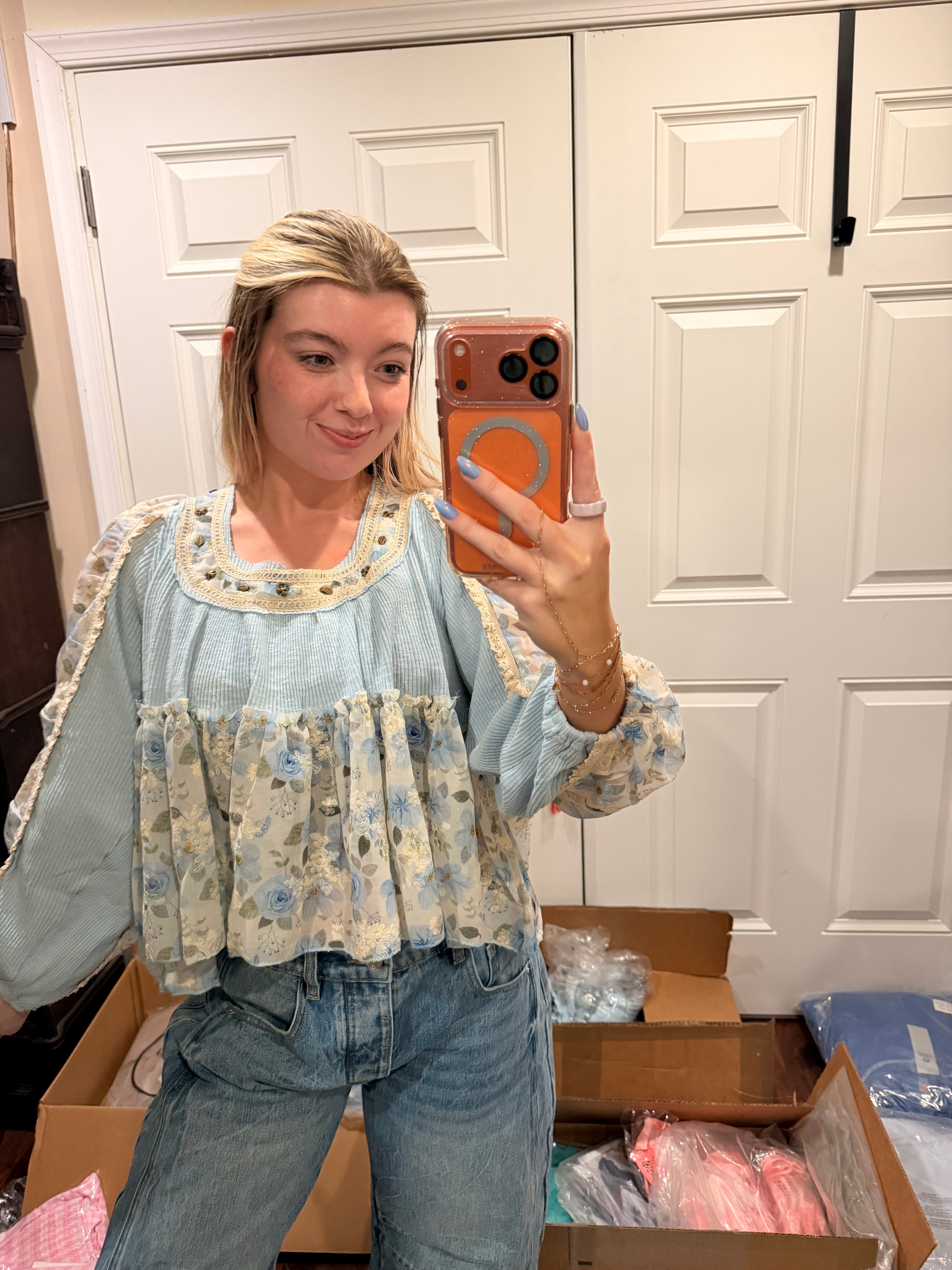 Bluebird Romance Top