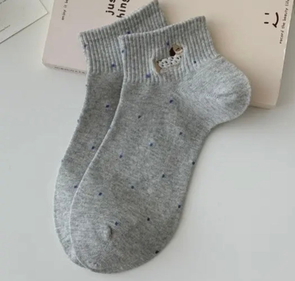 Weenie Dog Ankle Socks