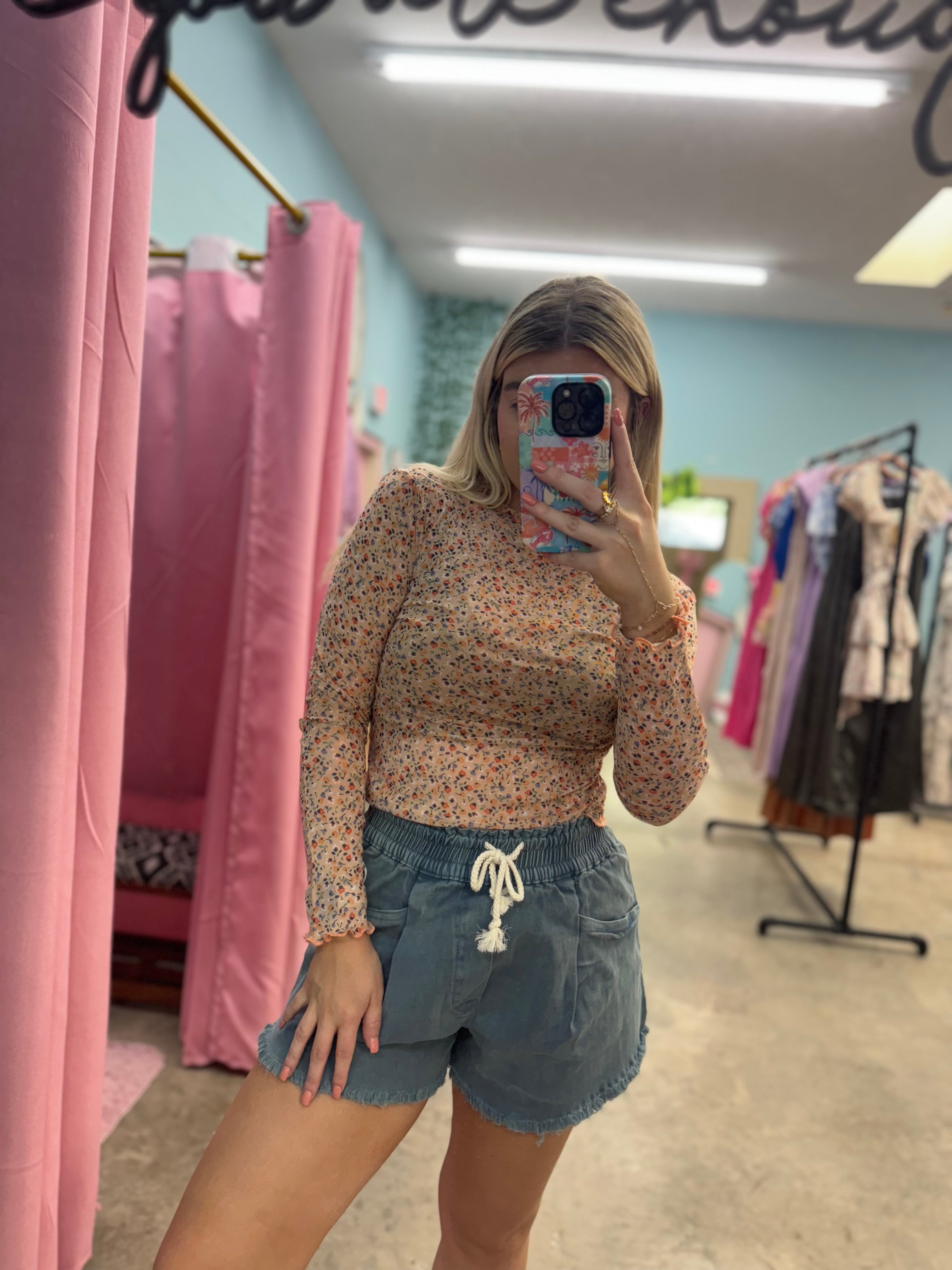 Peachy Beach Mesh Top