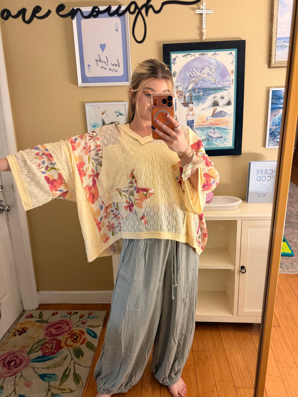 Poinsettia Pearl Star Top