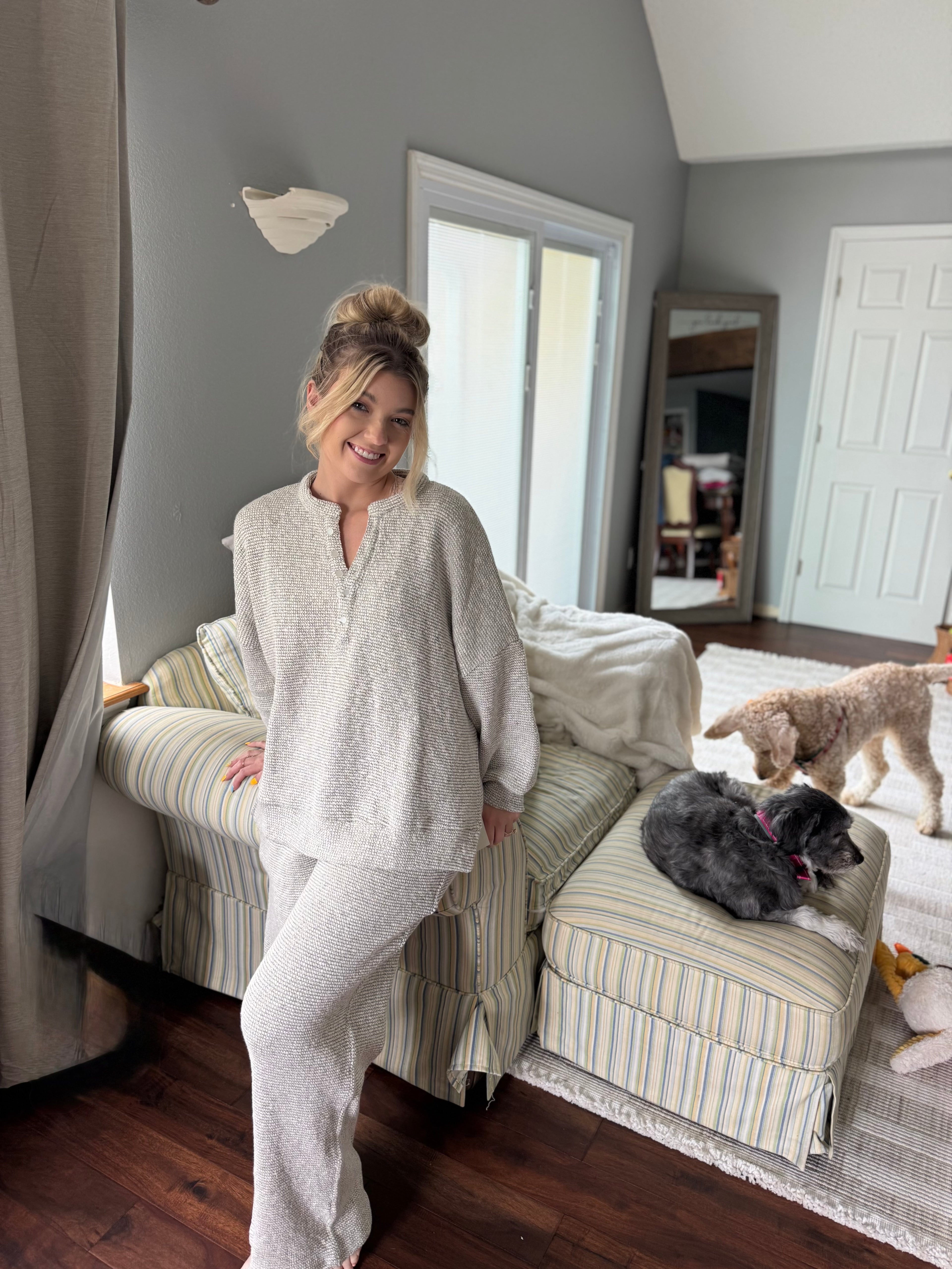 Marina Textured Knit Sweats