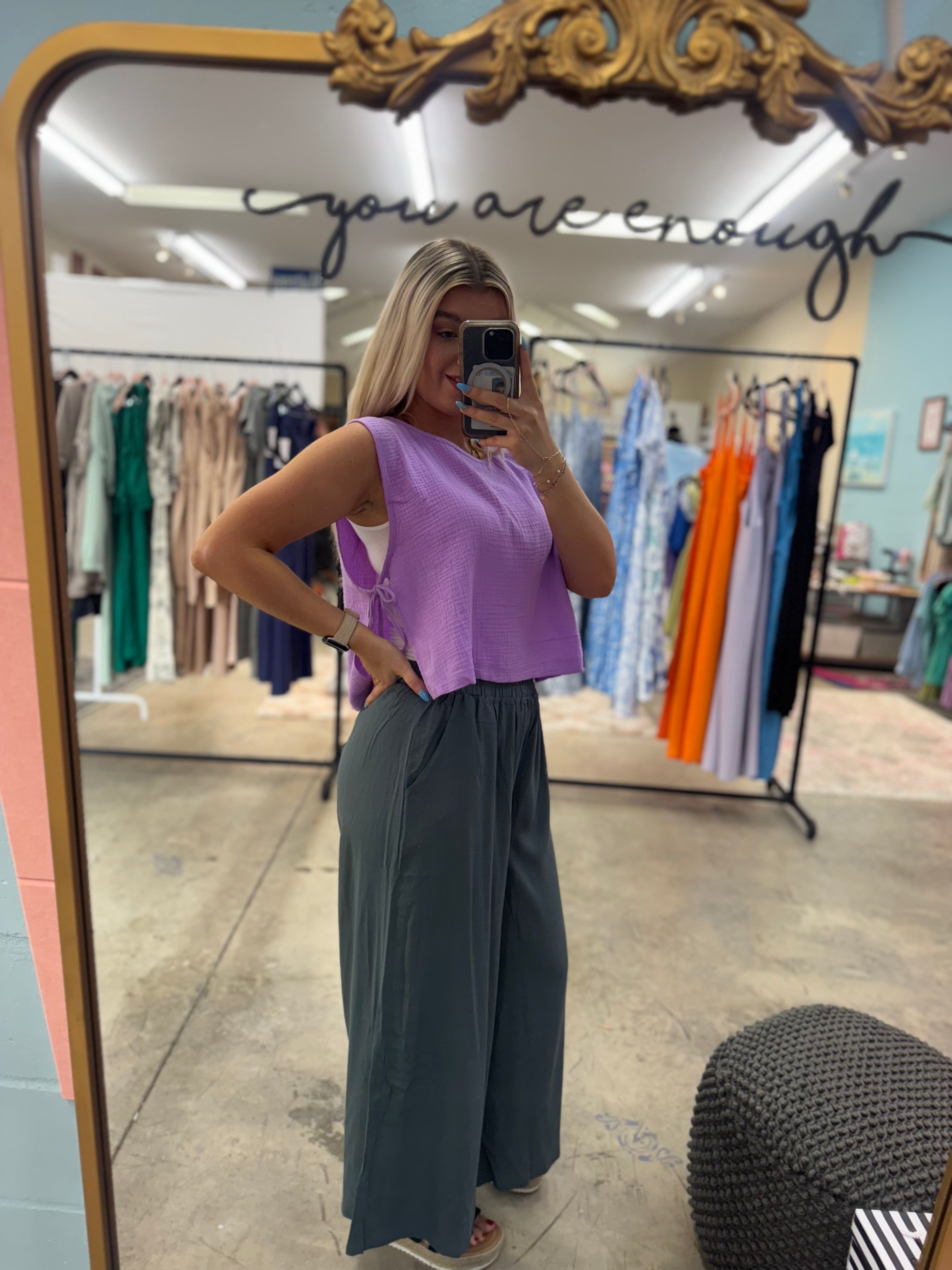 Bow-Tied Lavender Top