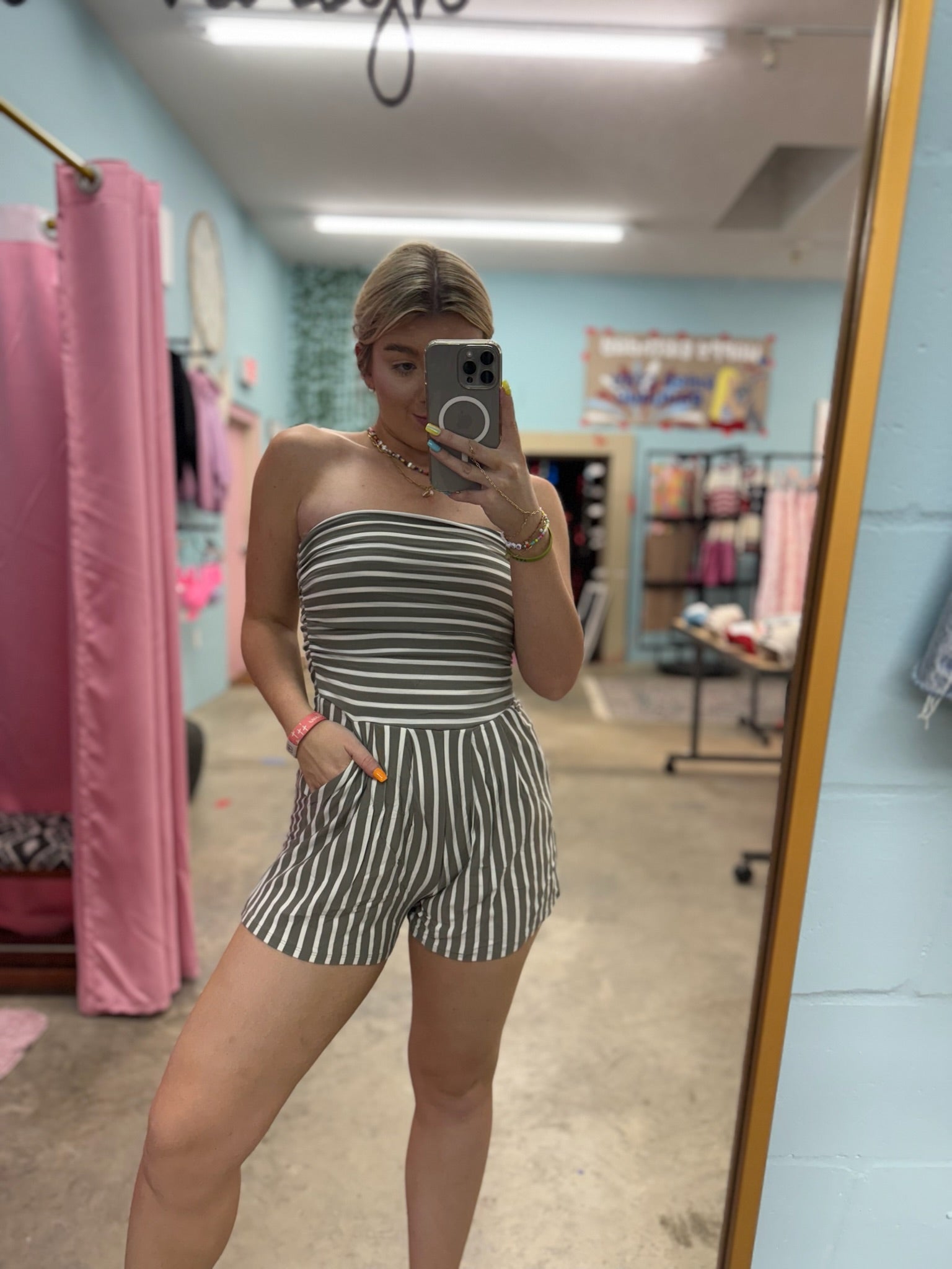 Gray Clouds Romper