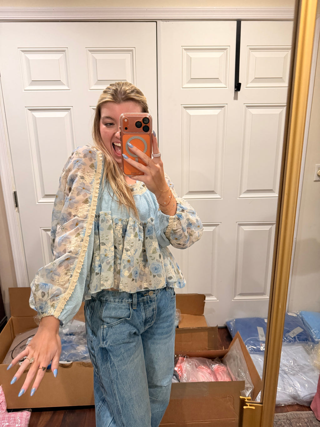Bluebird Romance Top