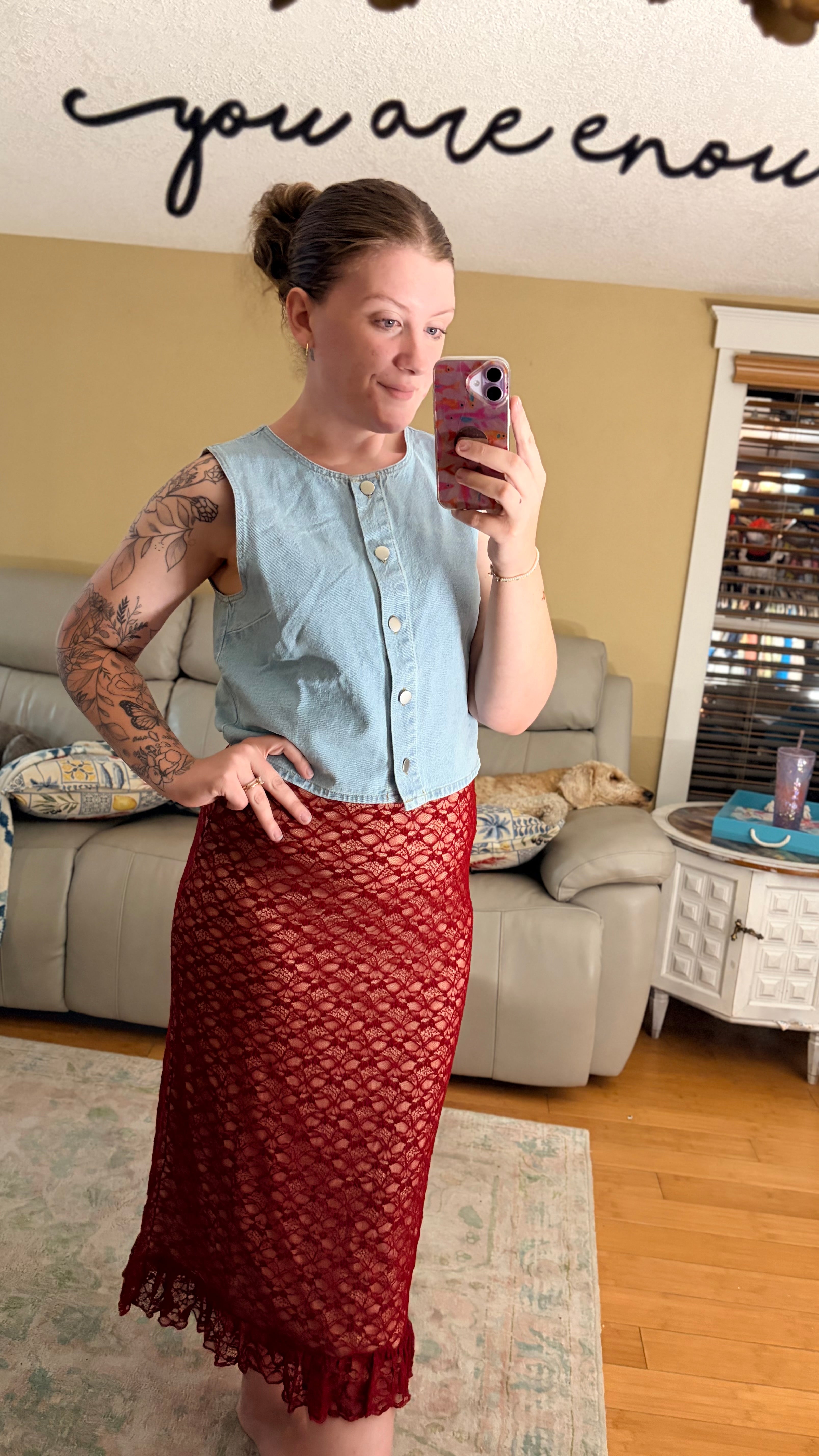 Ruby Red Skirt