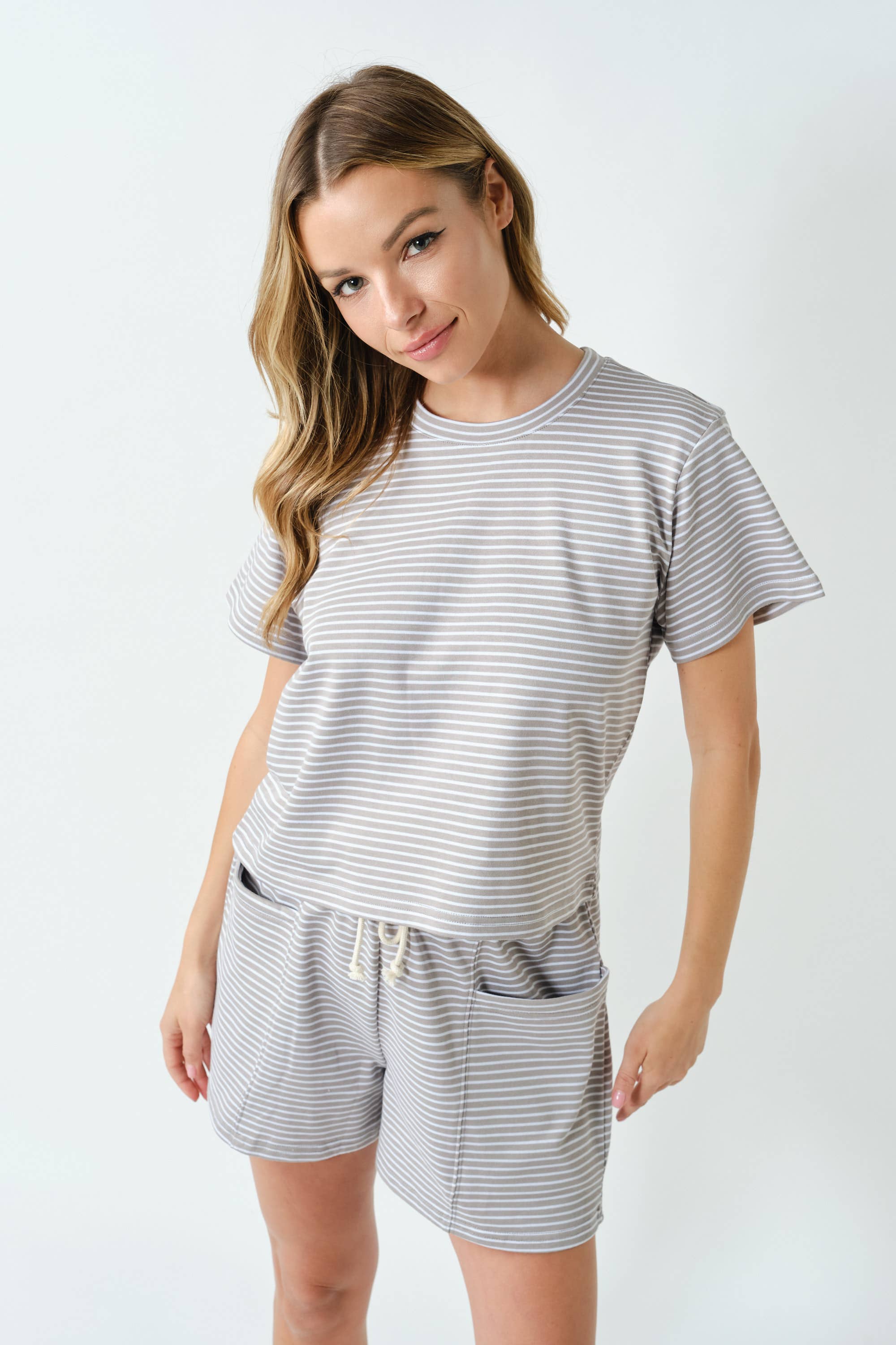 Boardwalk Stripe Tee Set: YELLOW GLOW / S:M:L (2:2:2)