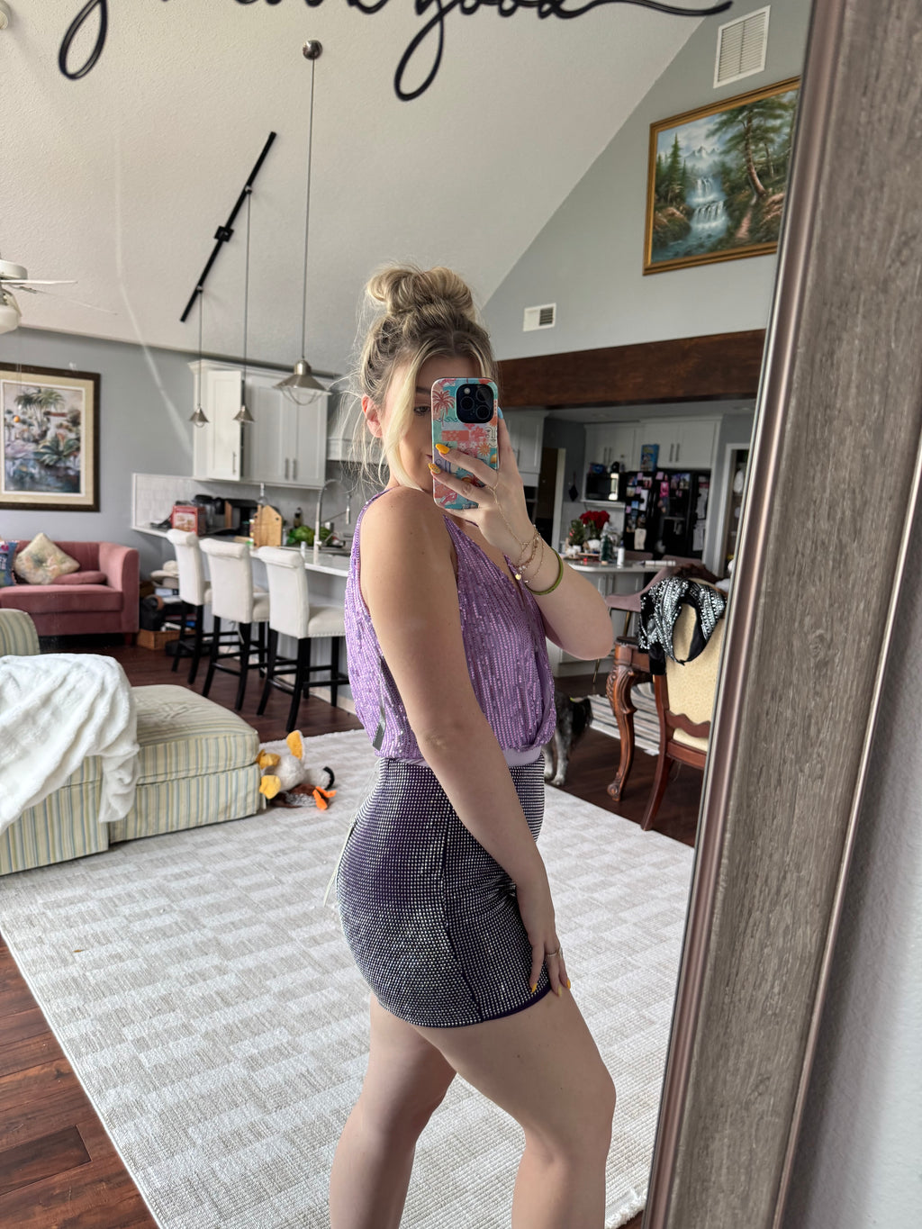 The Paisley Purple Sparkle Shorts