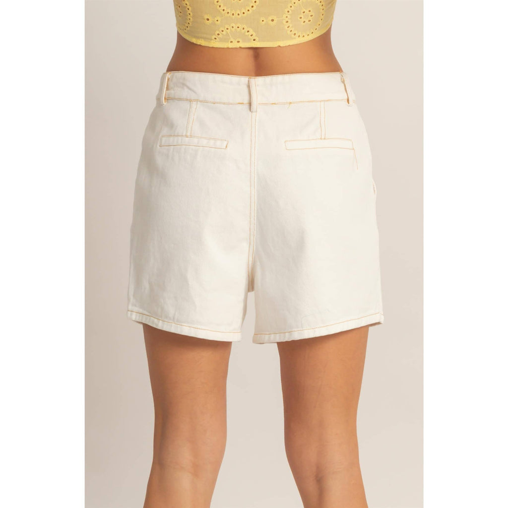 Enzyme Wash Denim Shorts: L.BLUE / S-M-L(2-2-2)