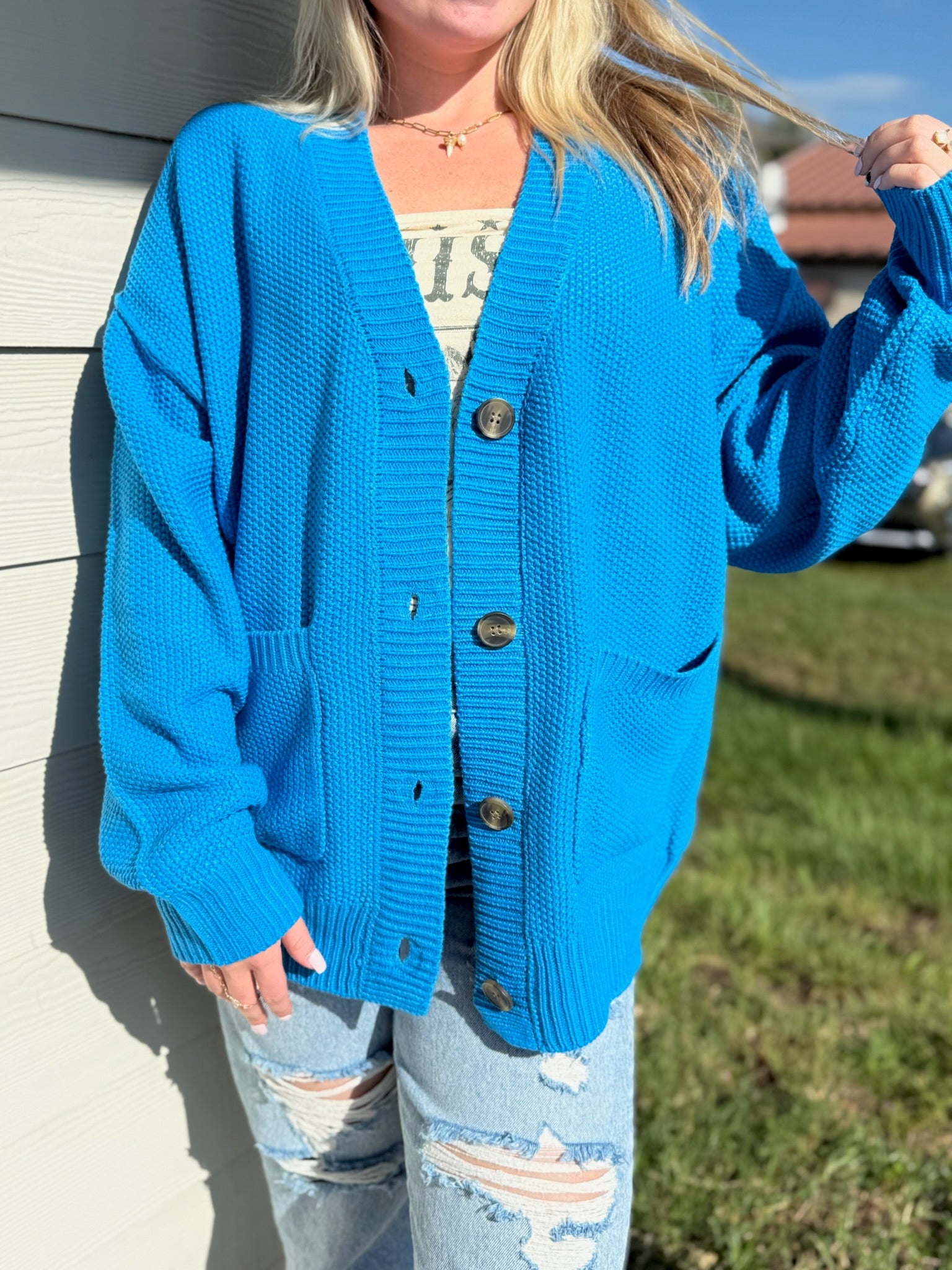 Ole Blue Cardigan