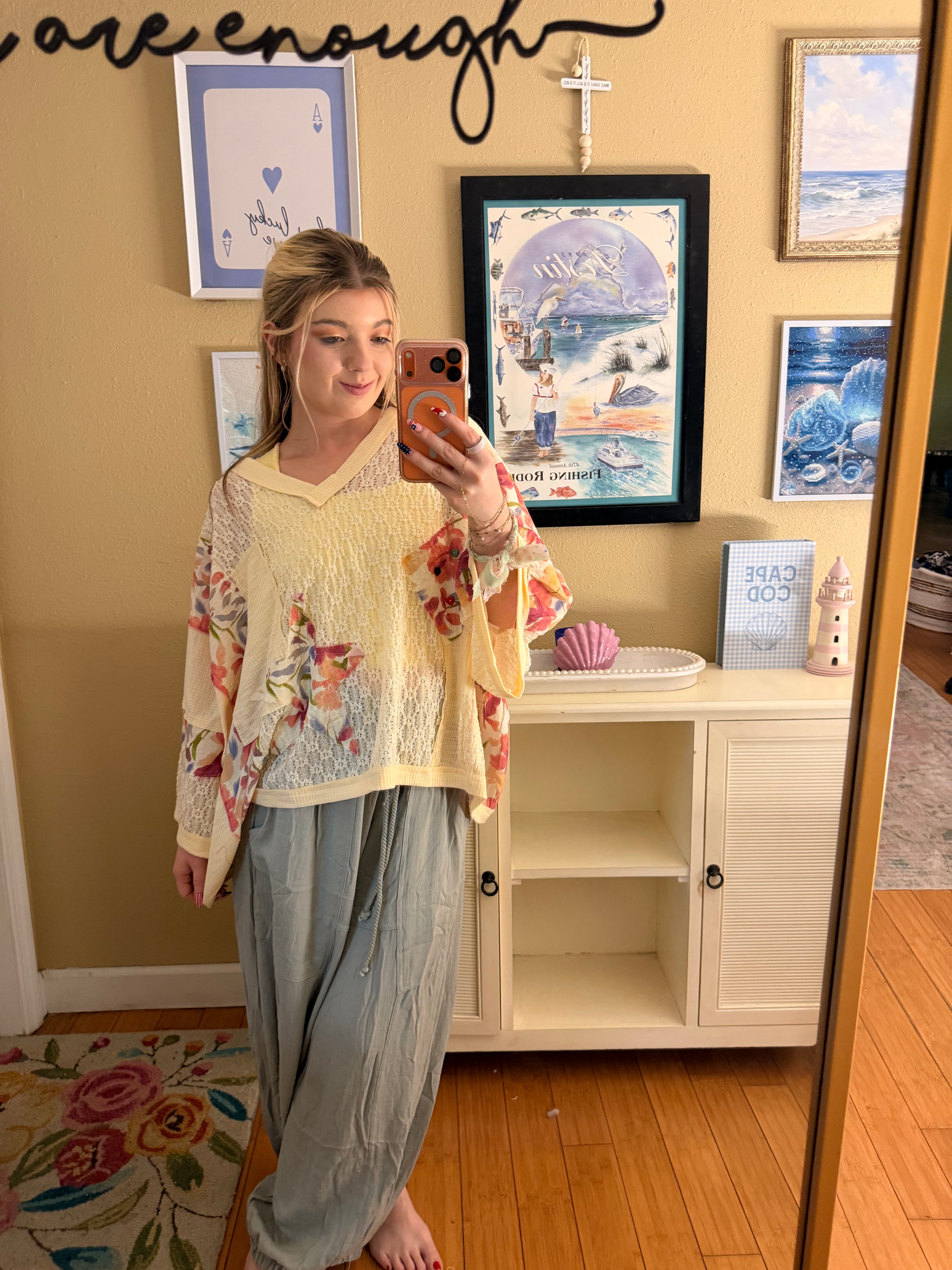 Poinsettia Pearl Star Top