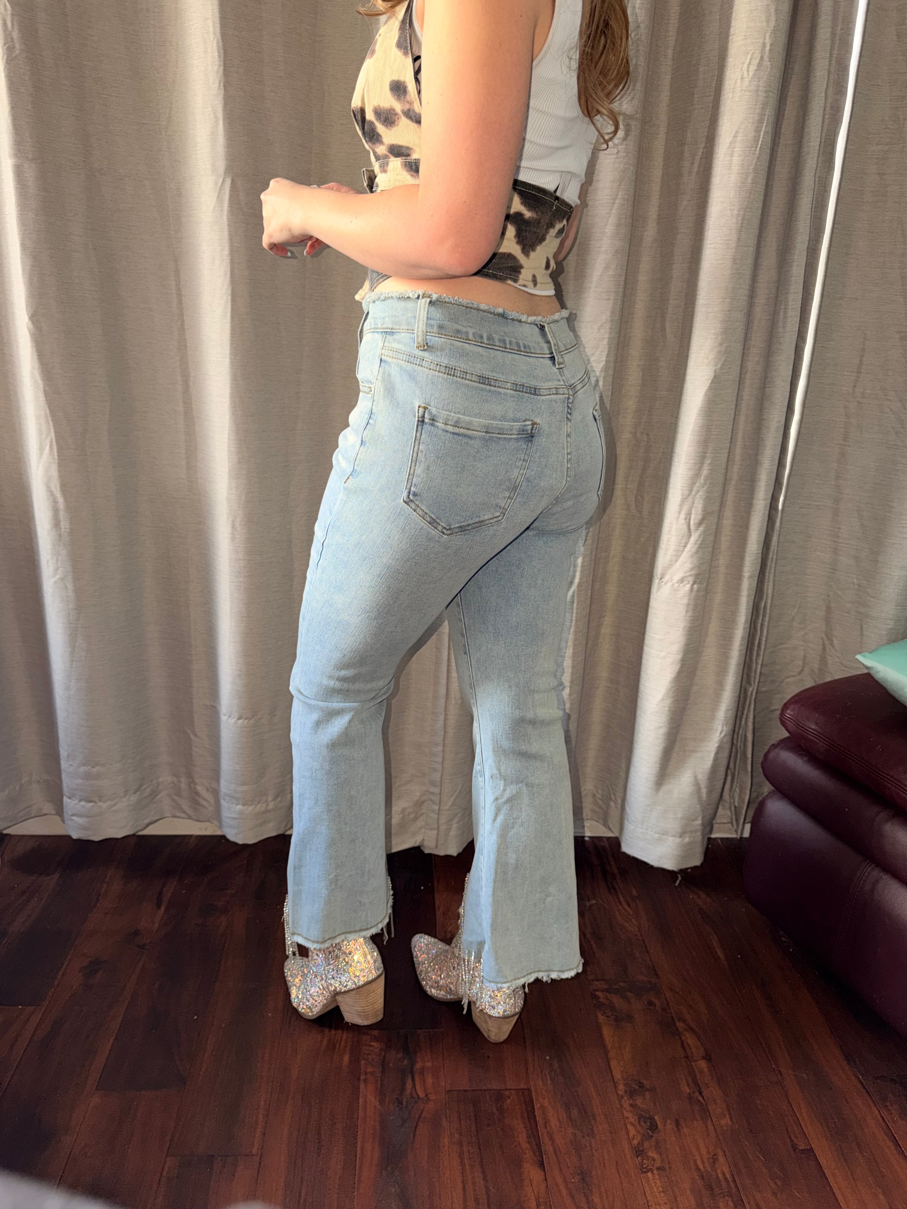 Rhinestone Cowgirl Denim Flares