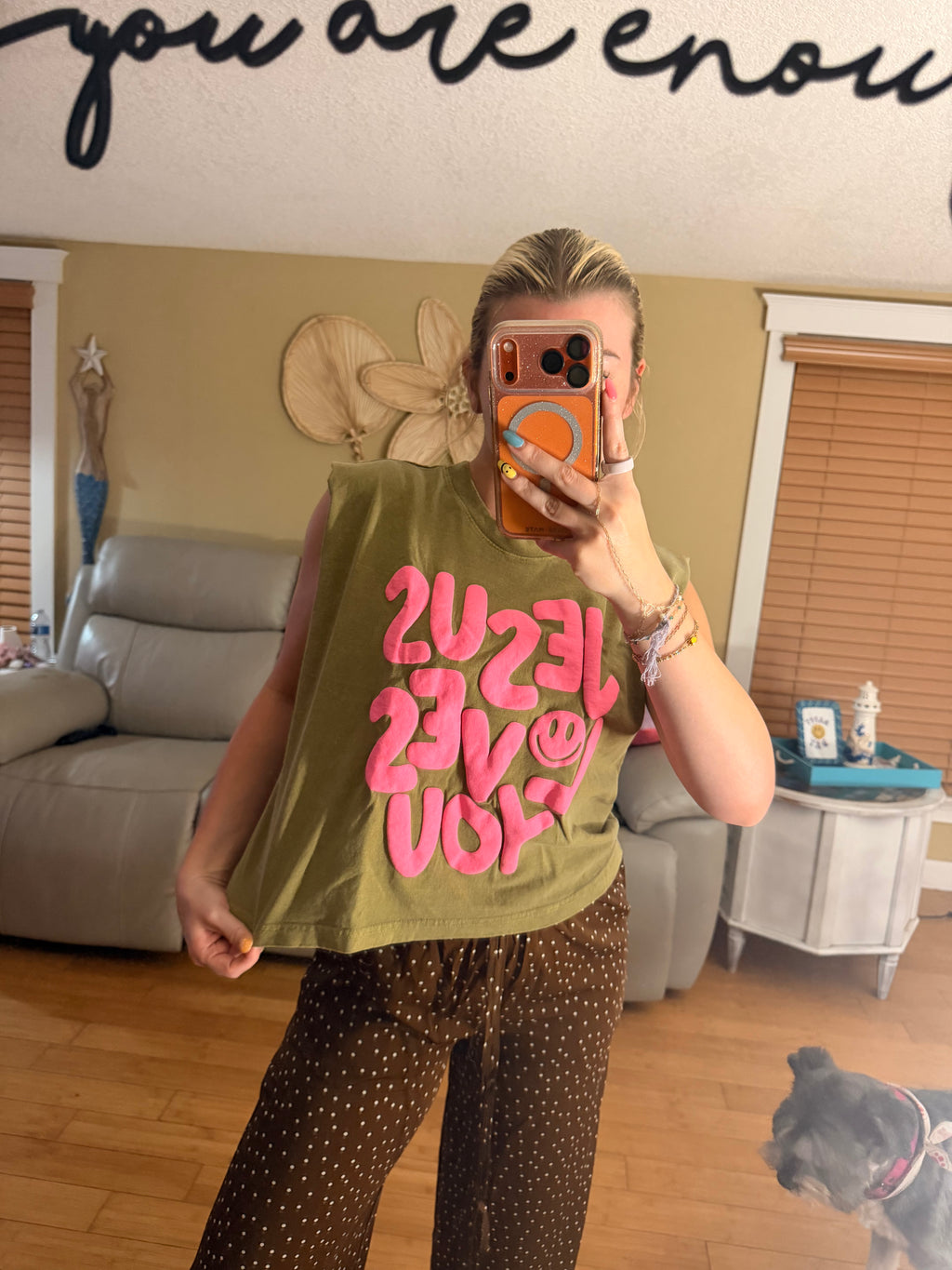 Jesus Loves you- puff print