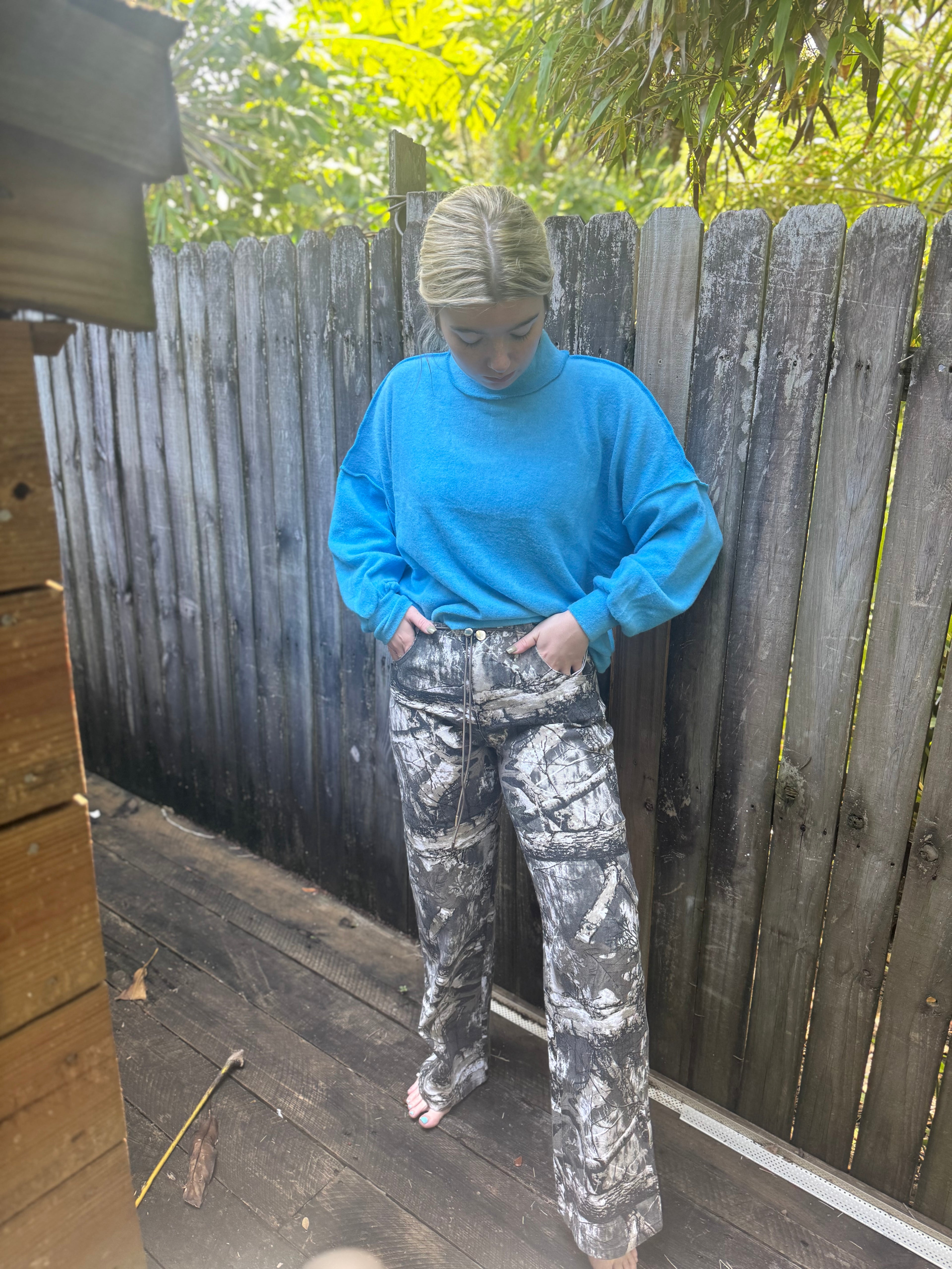 Camouflage Straight Leg Pants