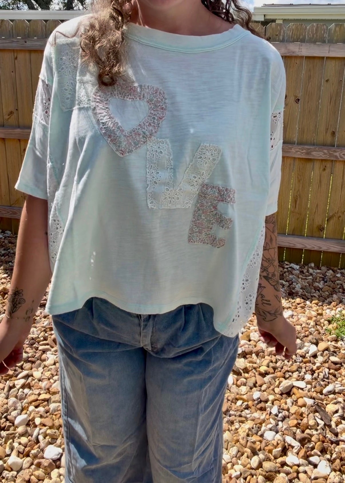 Love More Patchwork Top