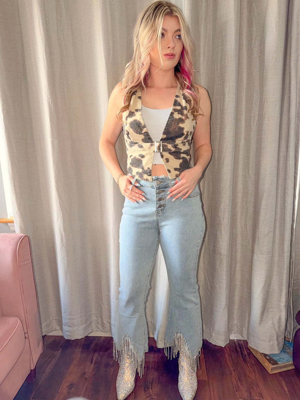 Rhinestone Cowgirl Denim Flares