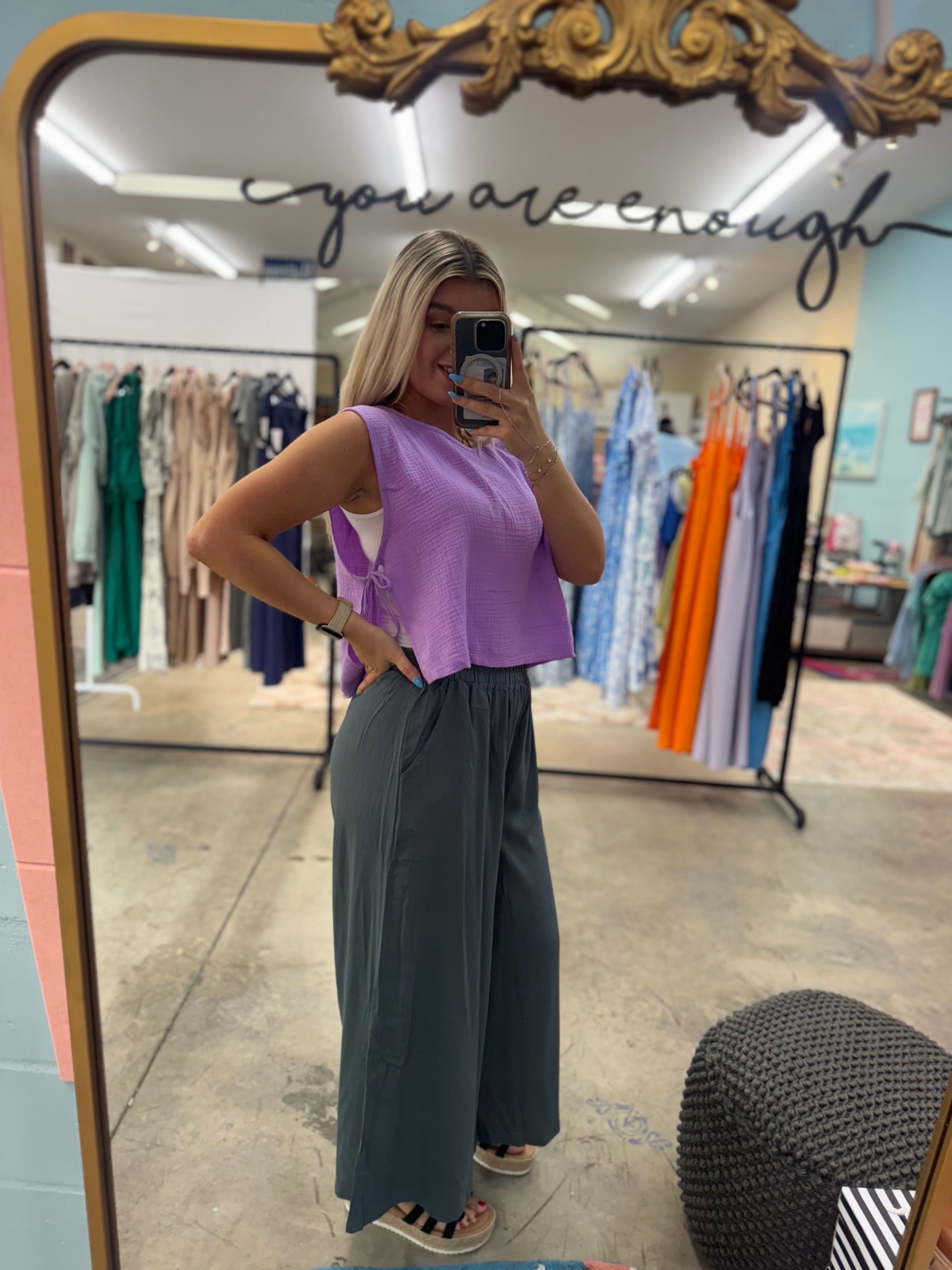 Bow-Tied Lavender Top