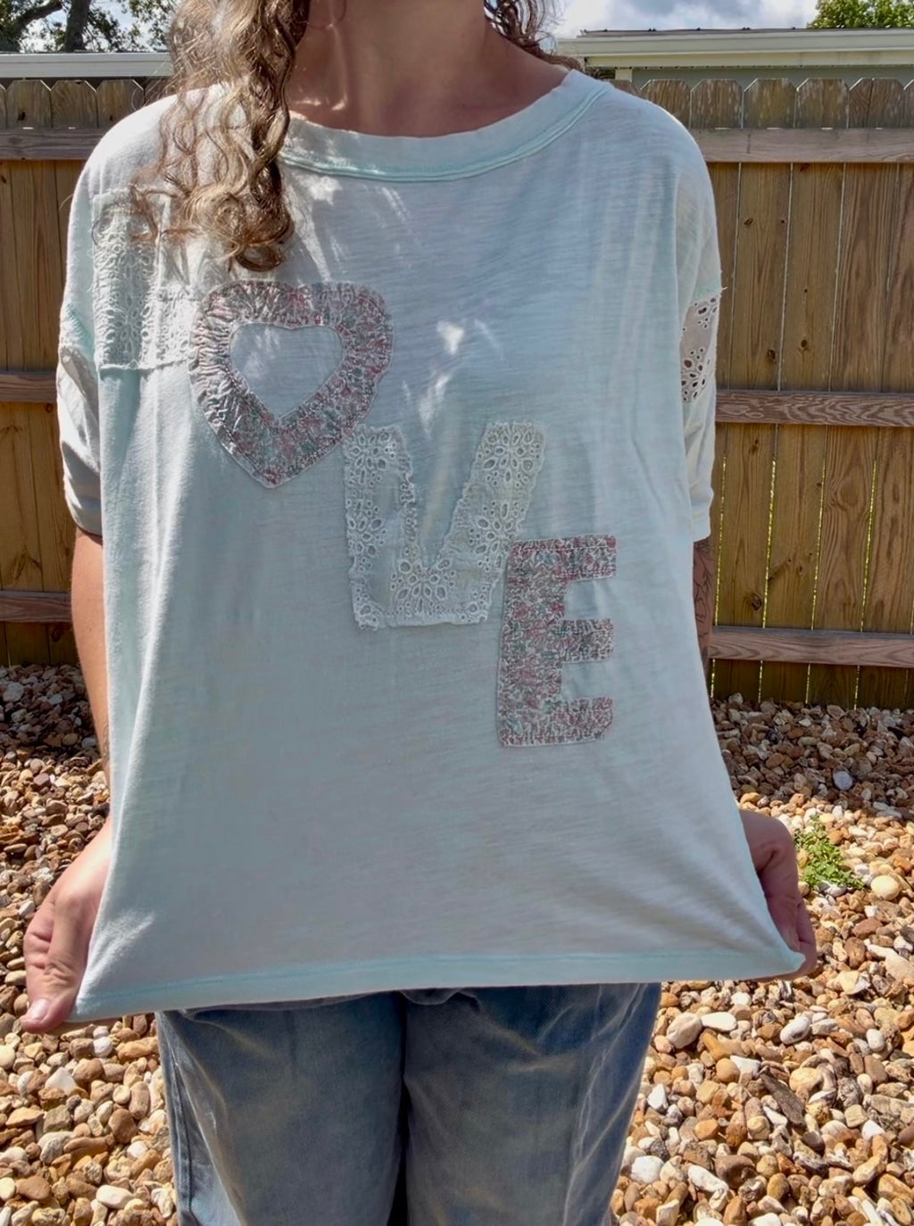 Love More Patchwork Top