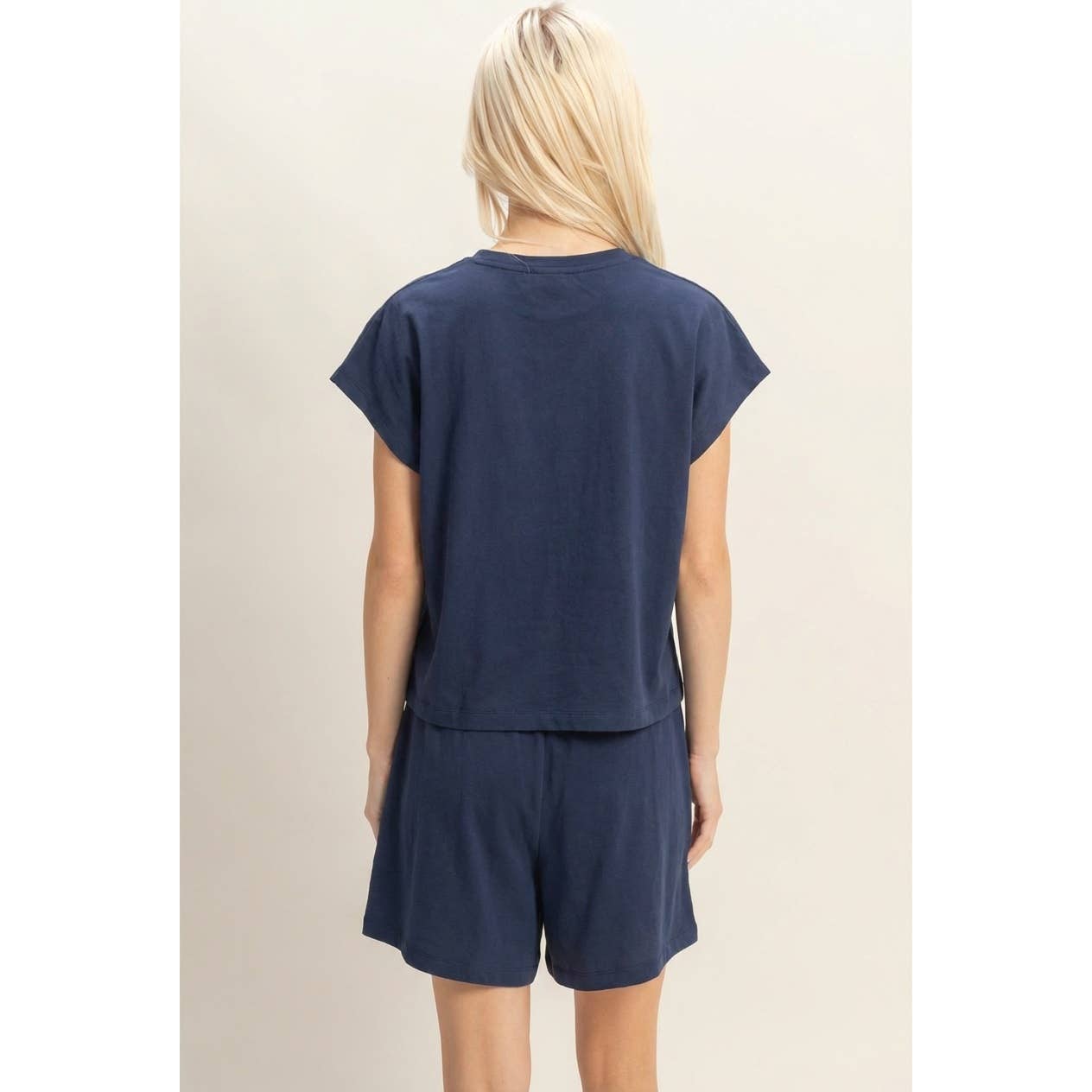 Cap Sleeve Boxy Top And Shorts Set: SAGE GREEN / S-M-L(2-2-2)