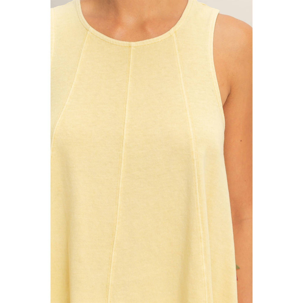 Sleeveless Round Neck Top & Shorts Set: DUSTY PURPLE / S-M-L(2-2-2)
