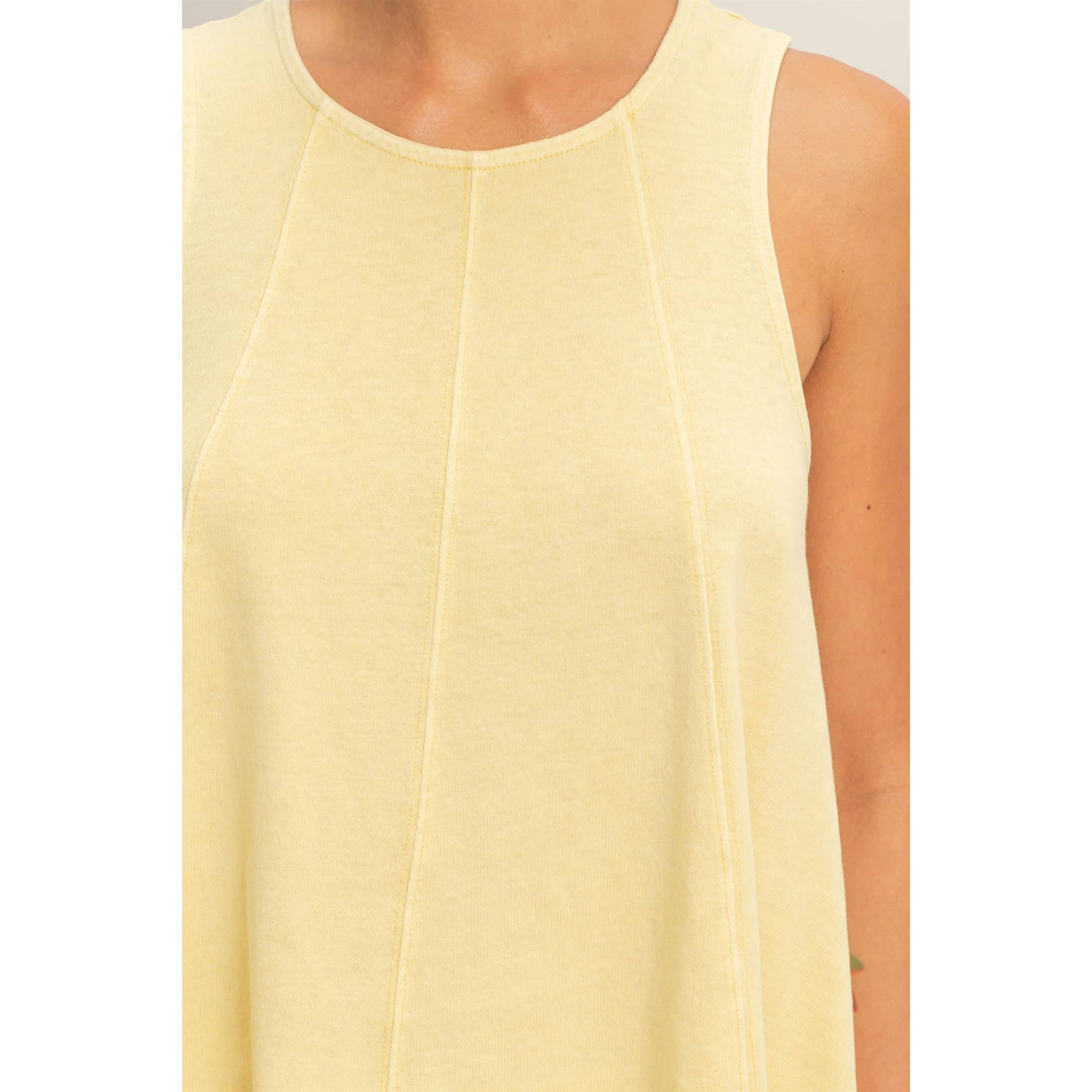 Sleeveless Round Neck Top & Shorts Set: DUSTY PURPLE / S-M-L(2-2-2)