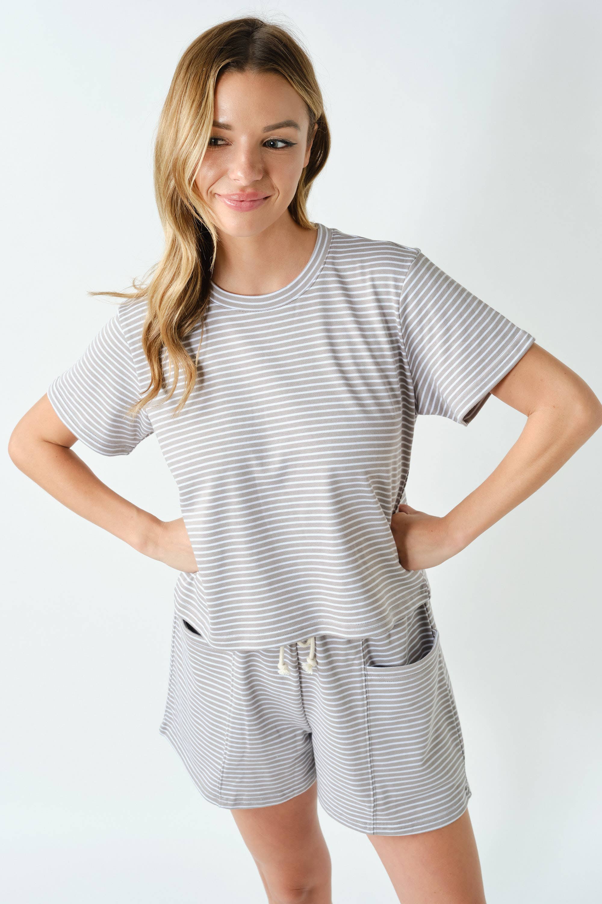 Boardwalk Stripe Tee Set: YELLOW GLOW / S:M:L (2:2:2)