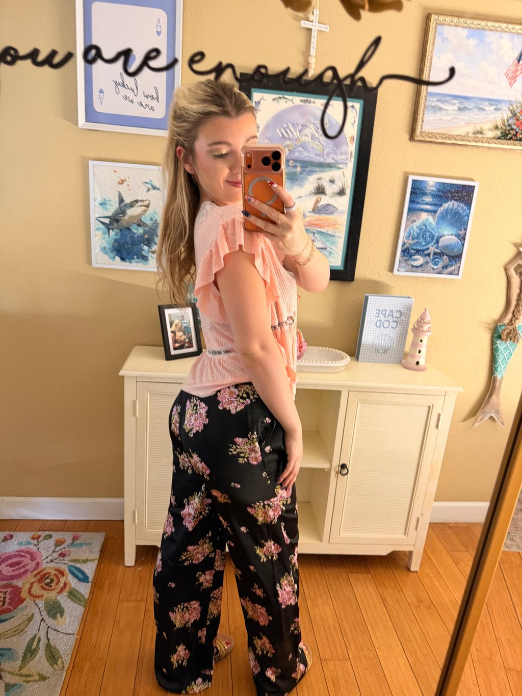 Bouquet Satin Pants