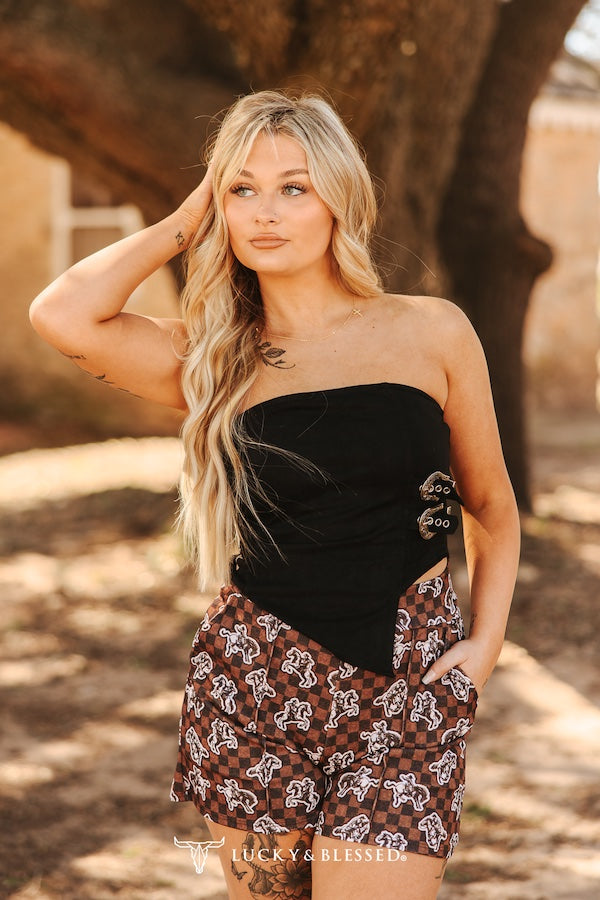 Buckled Up Suede Top