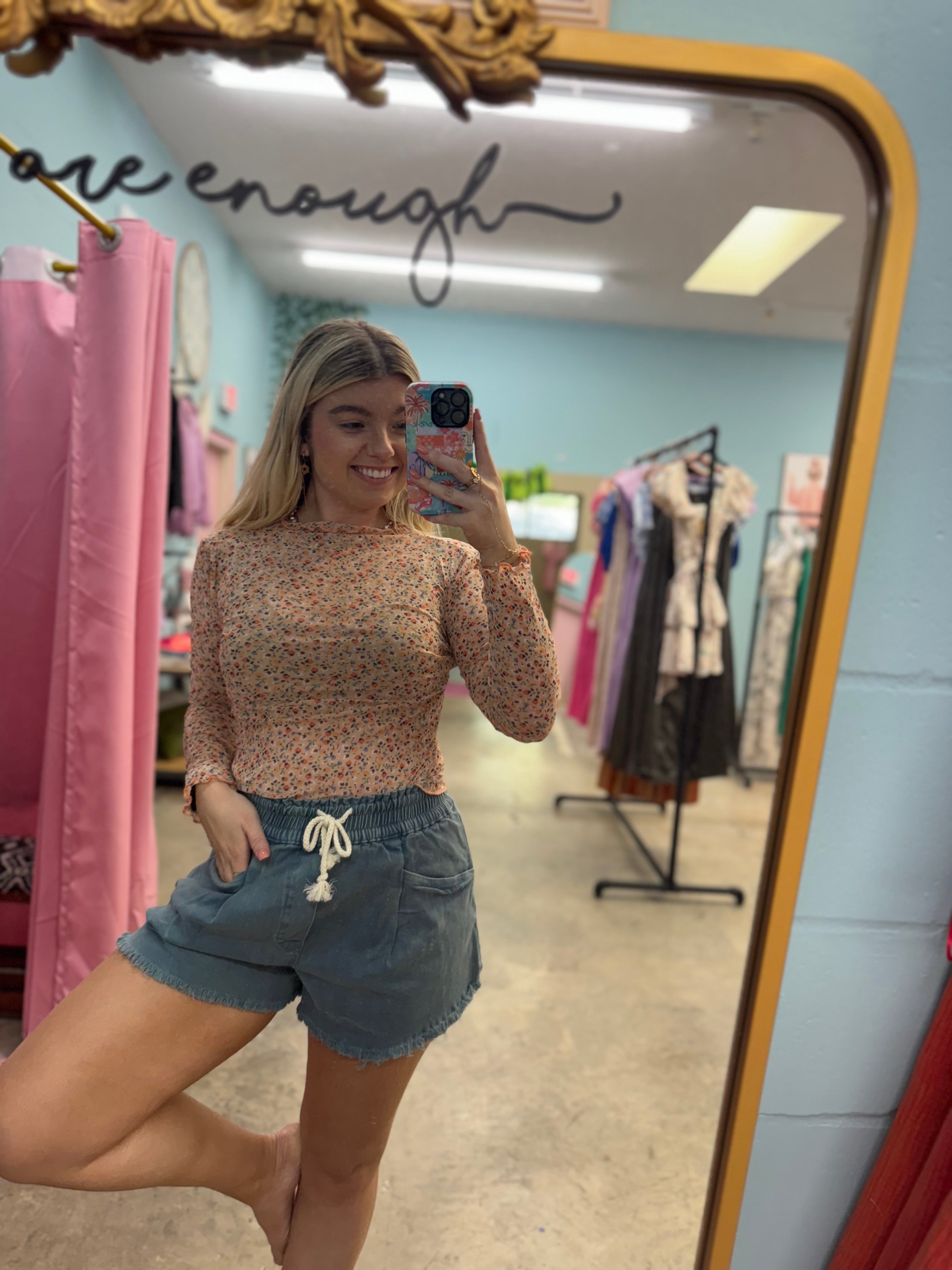 Peachy Beach Mesh Top