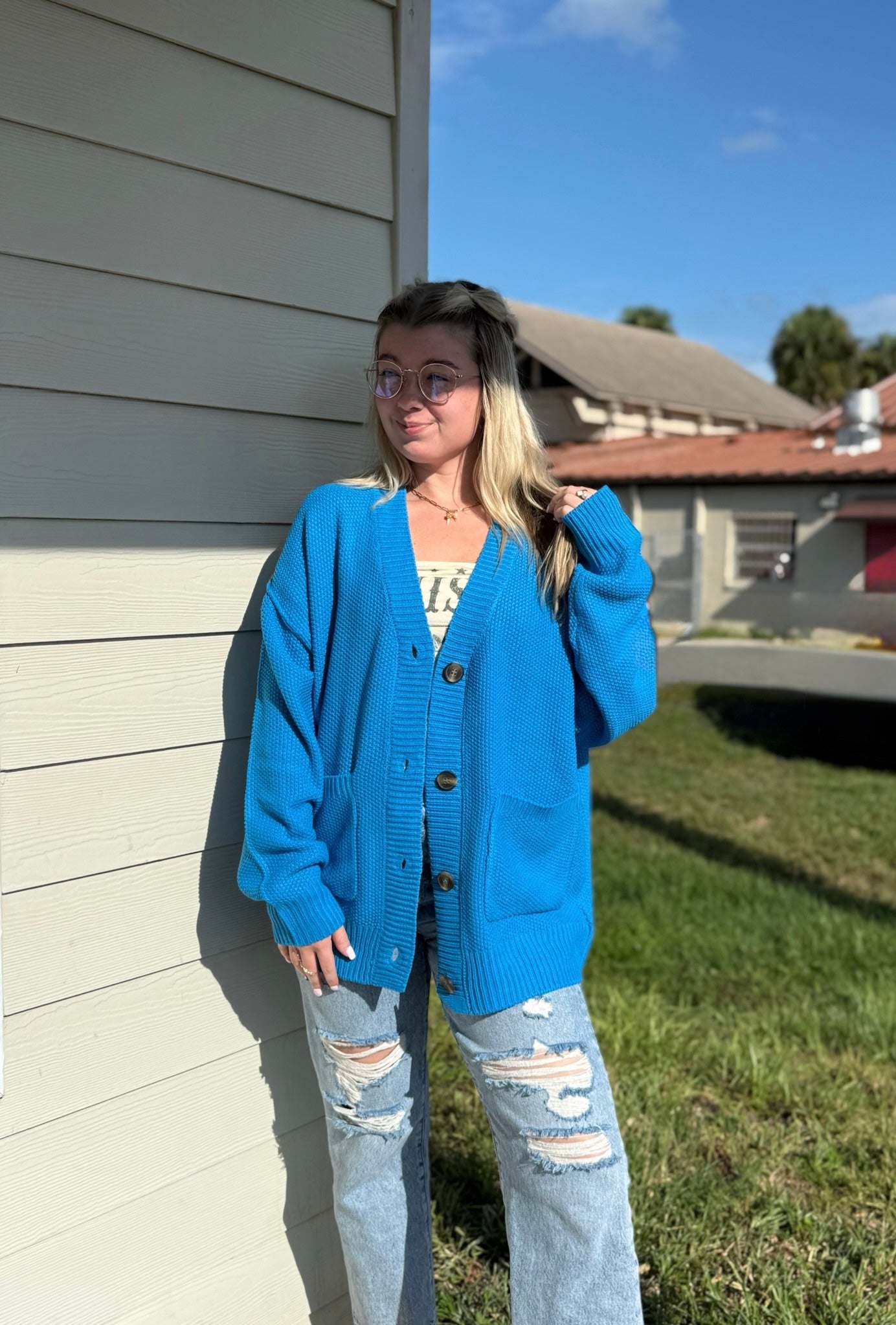 Ole Blue Cardigan