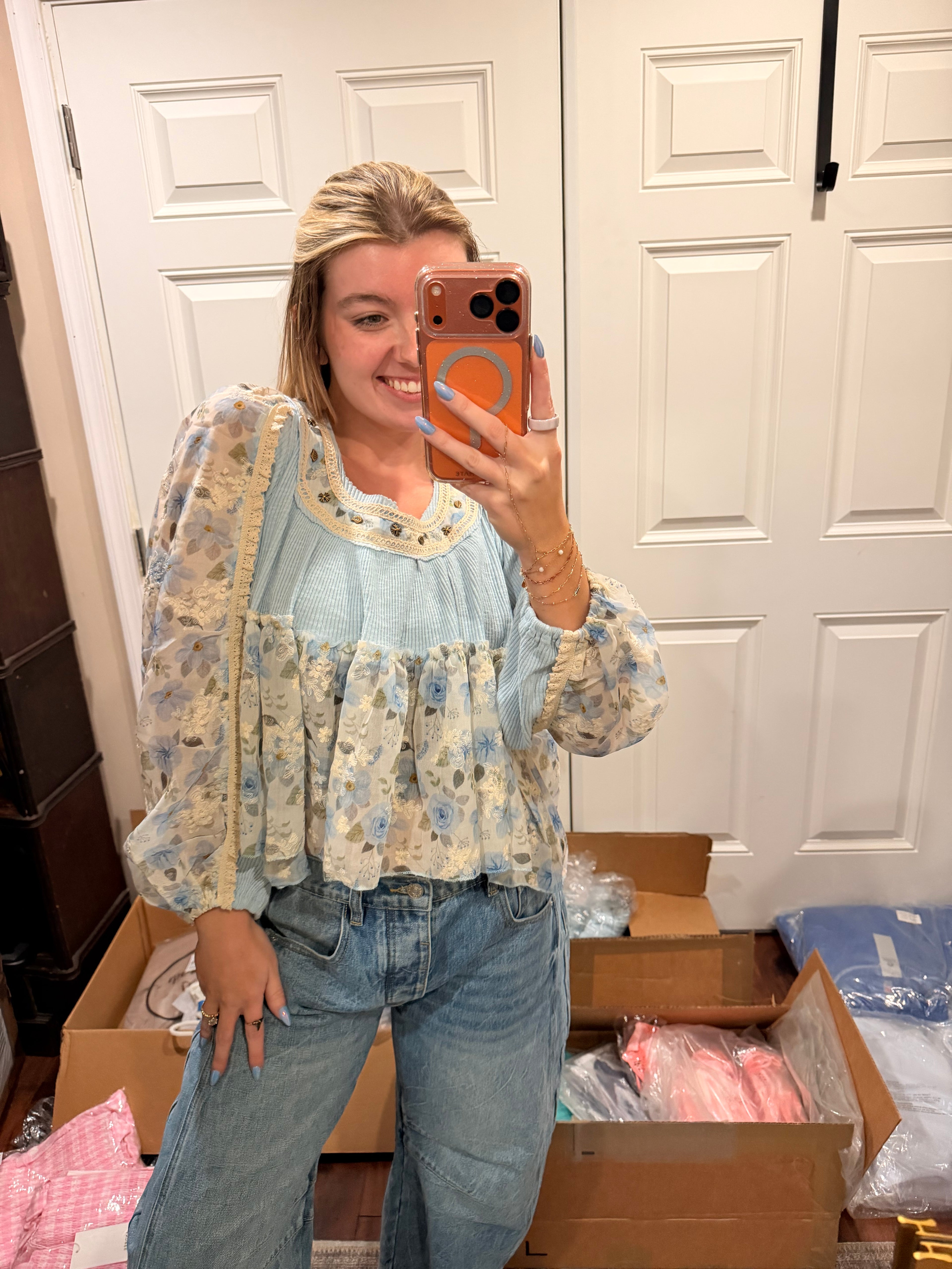 Bluebird Romance Top