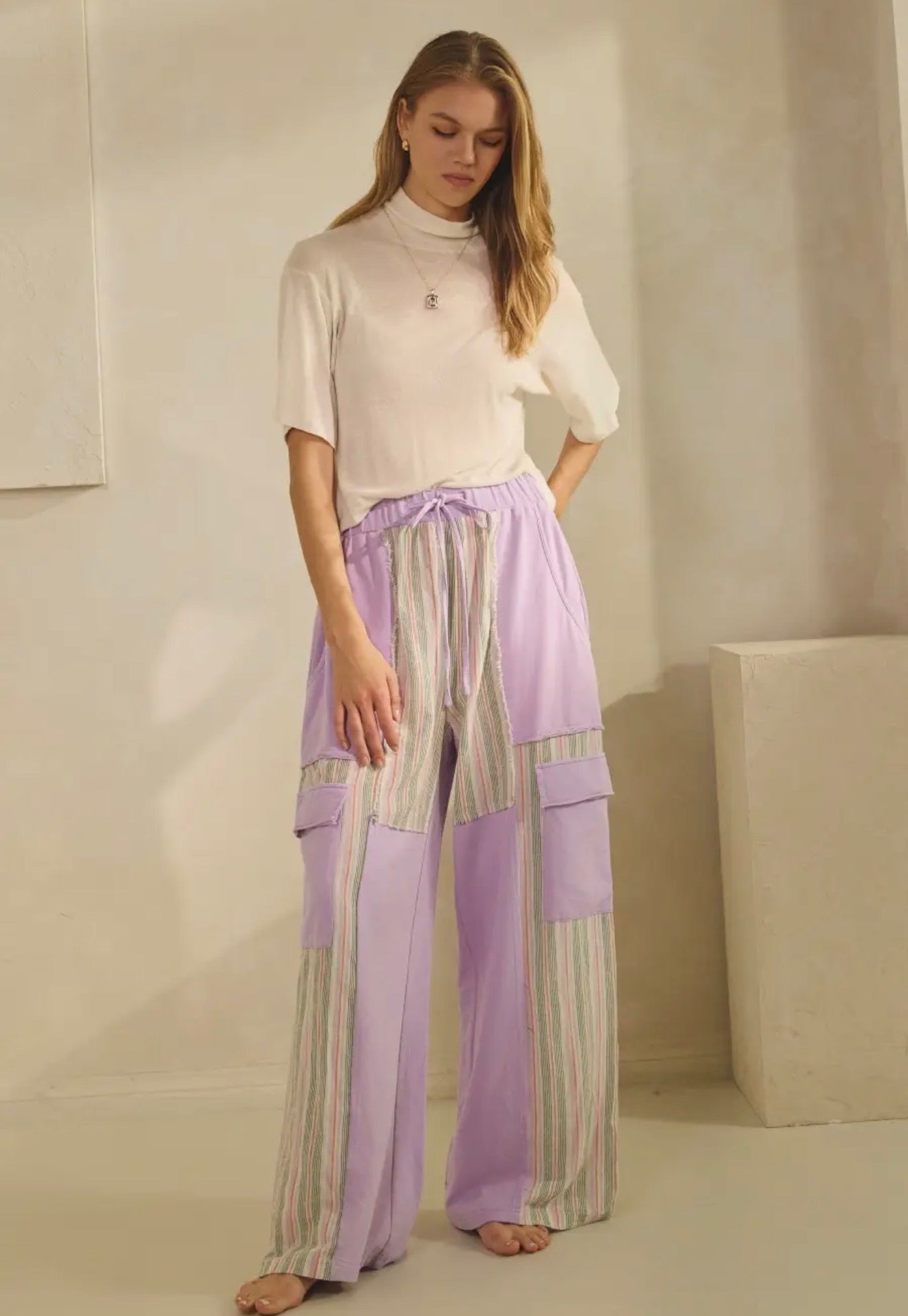 Breezy Lavendar Boho Pants