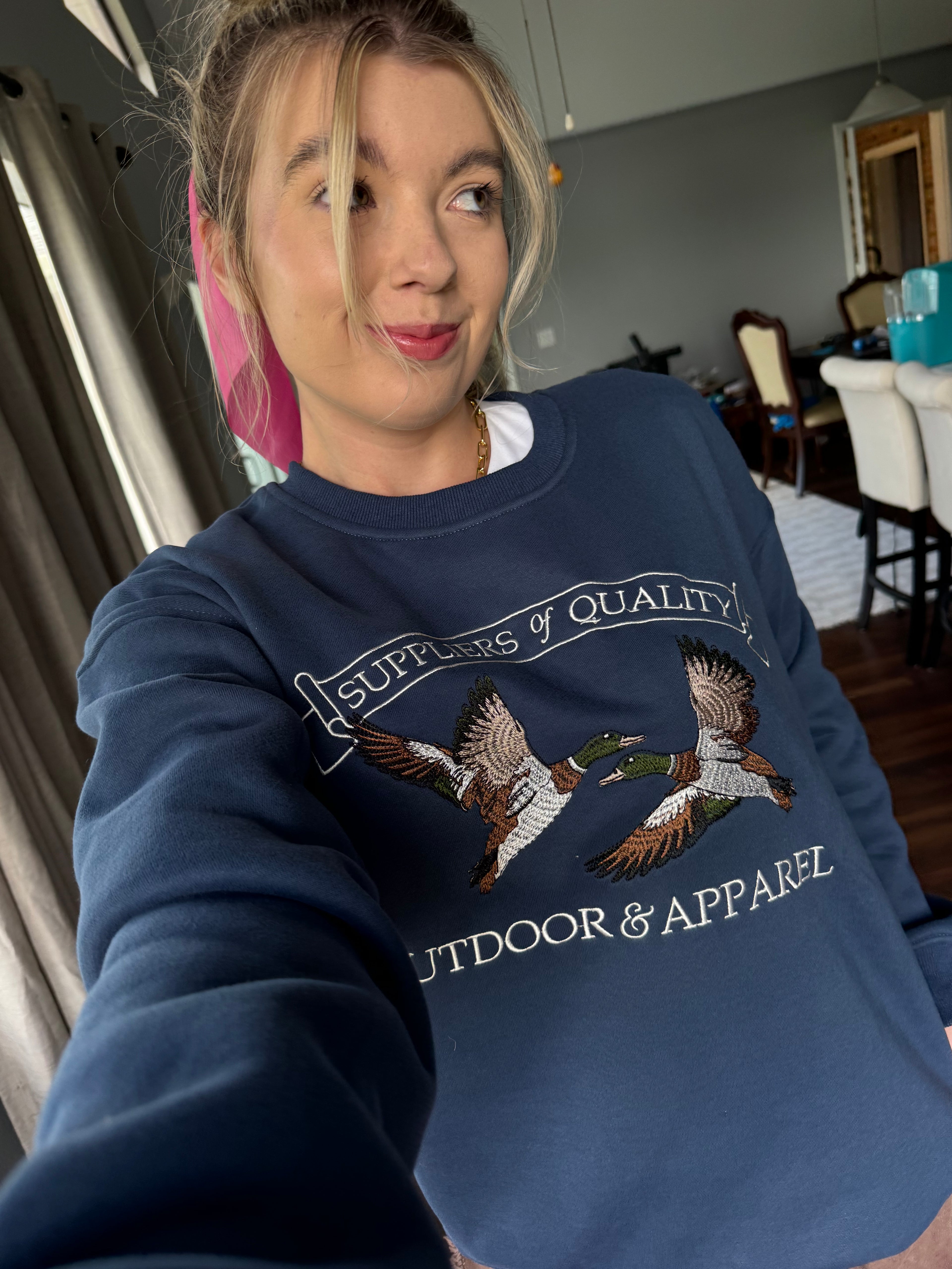 Outdoor Apparel Embroidered Pullover