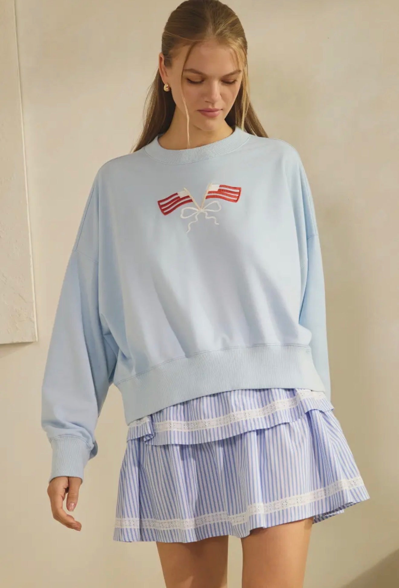 Americana Embroidered Top