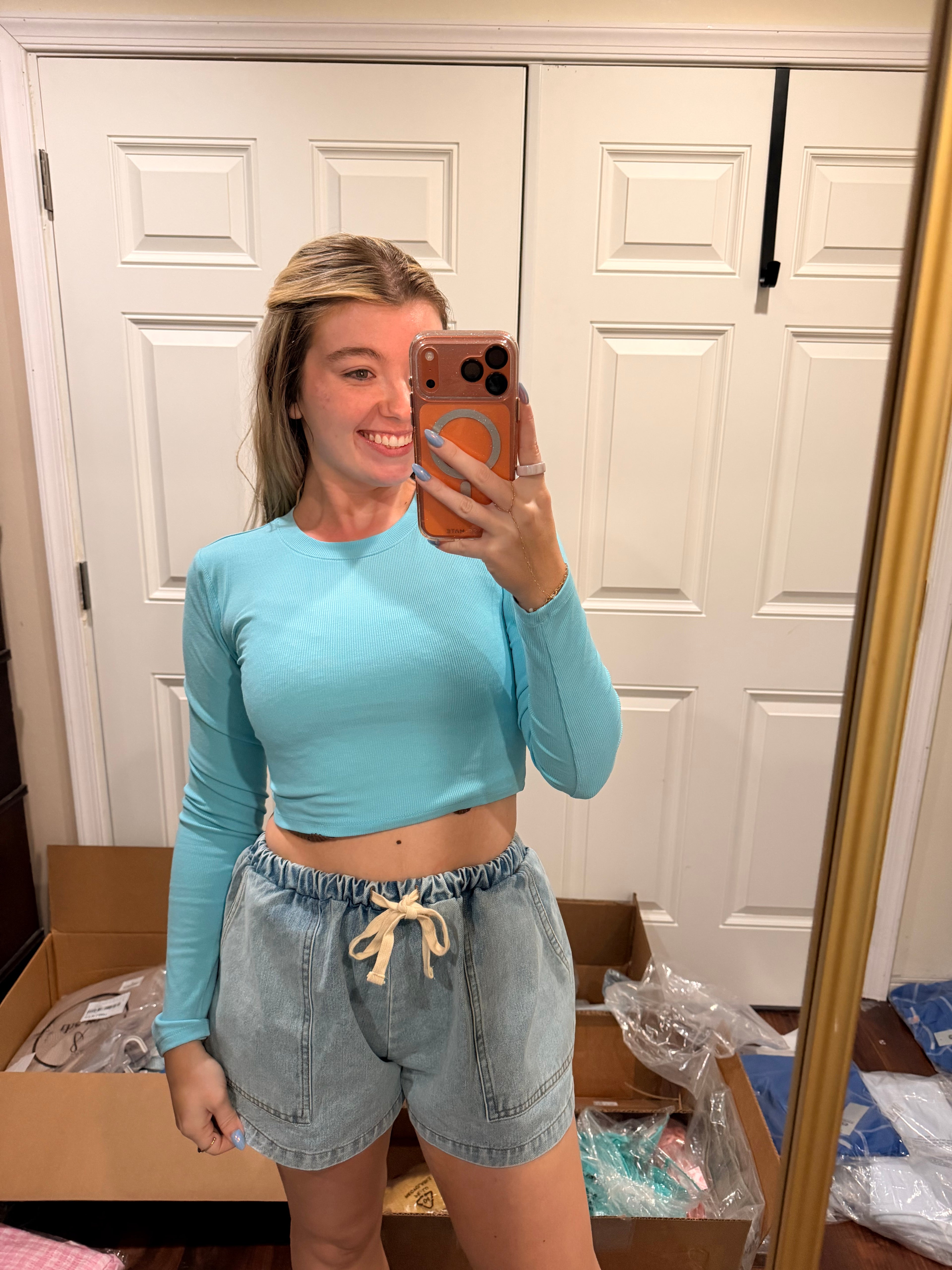 Blue Raspberry Crop Top