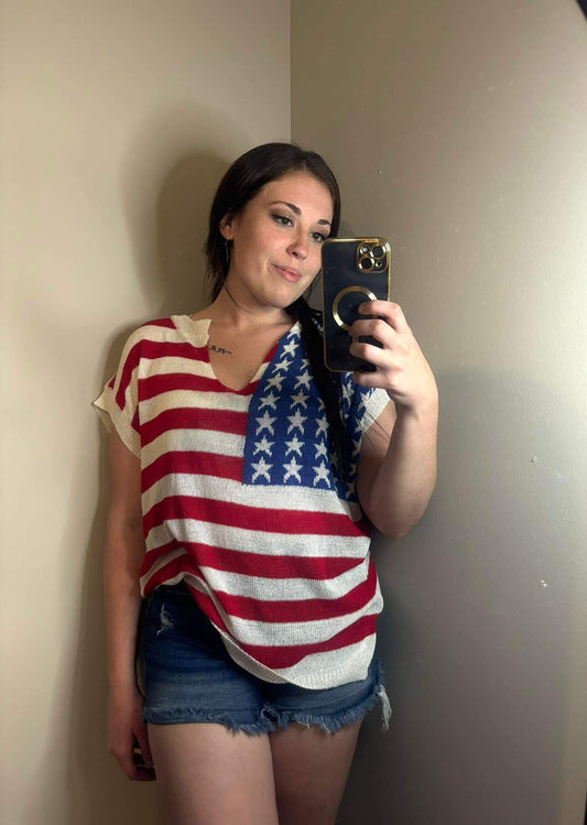 Sleeveless USA Top