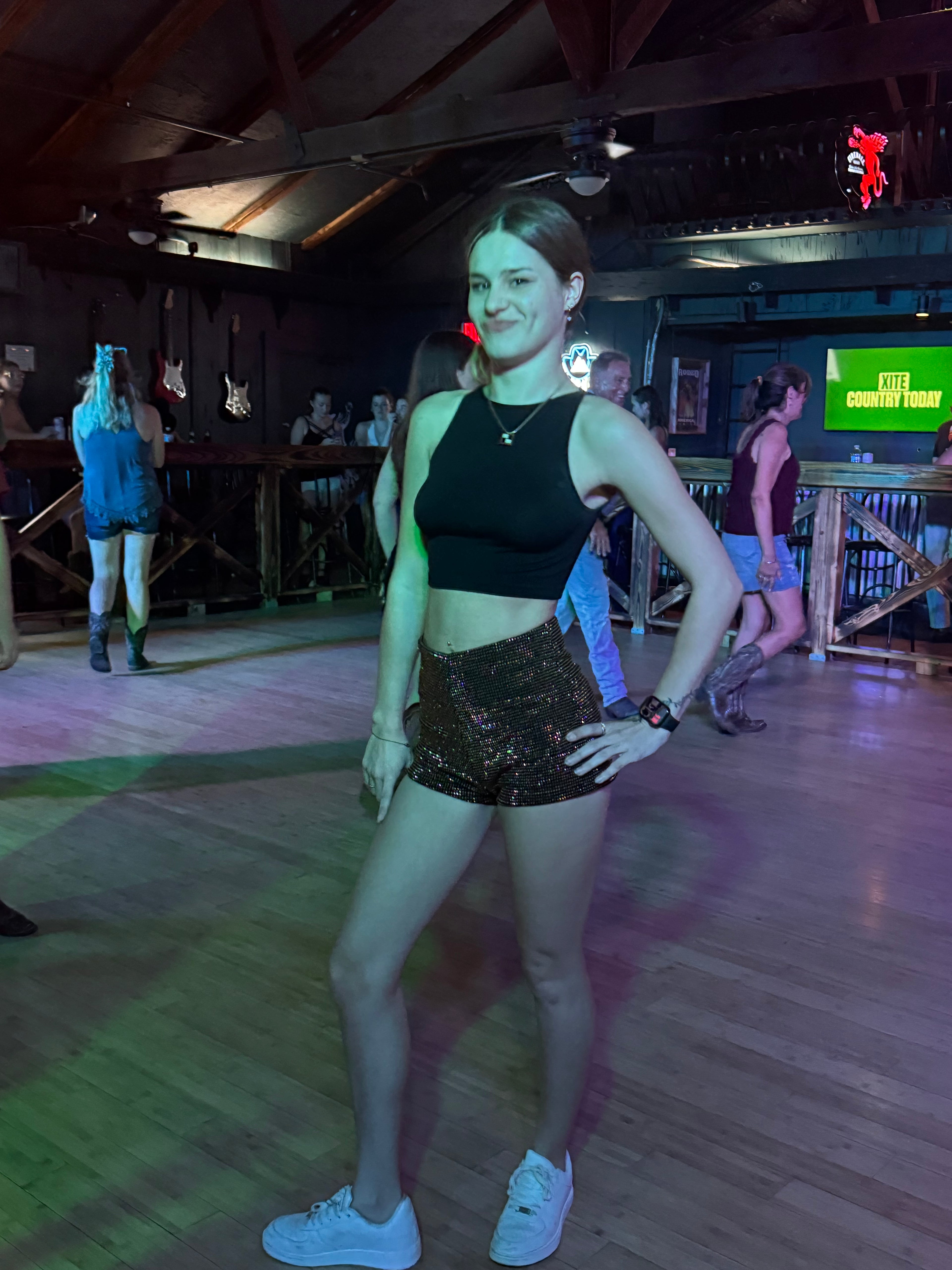 Seamless Black Dance Top
