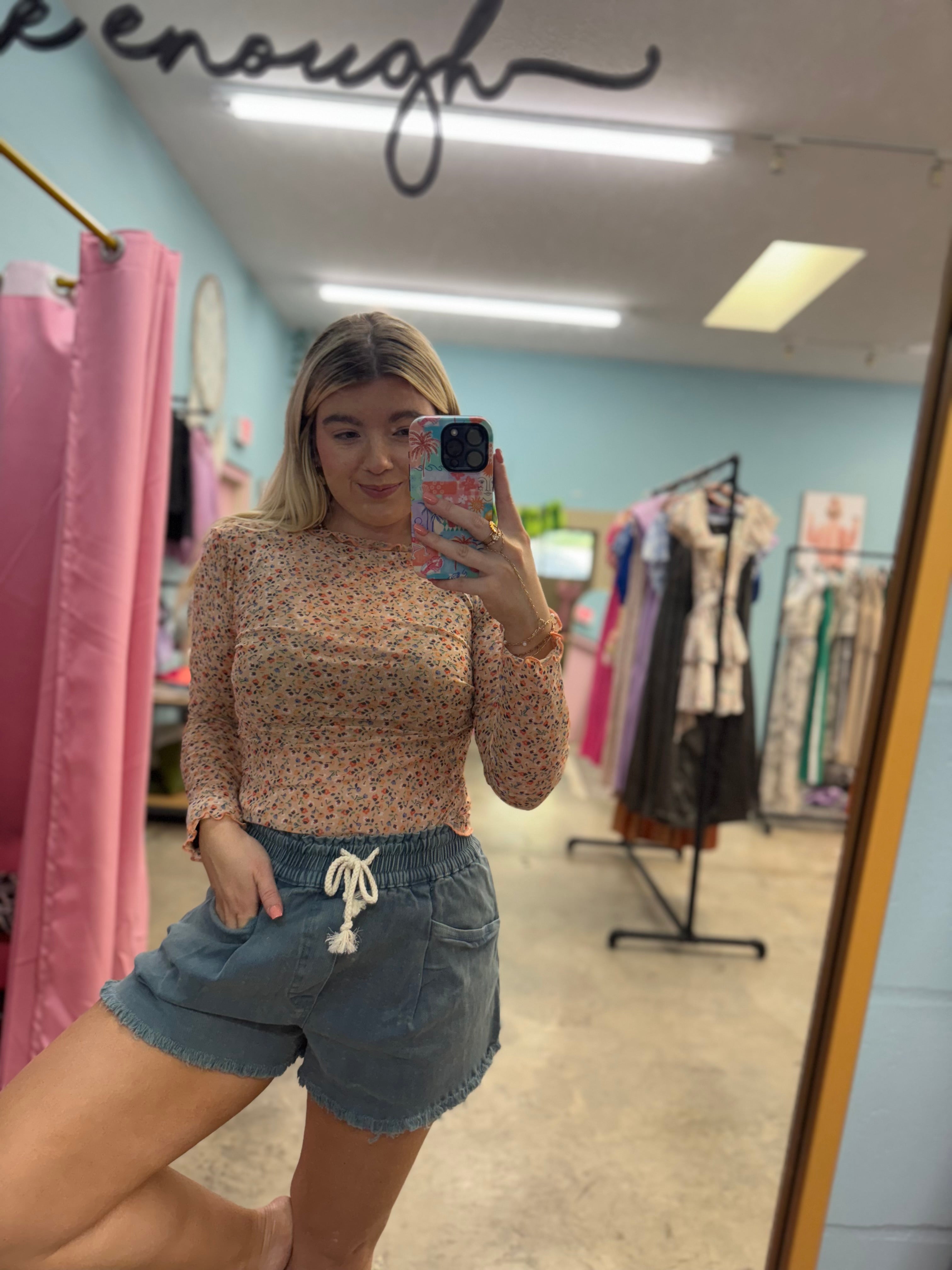 Peachy Beach Mesh Top