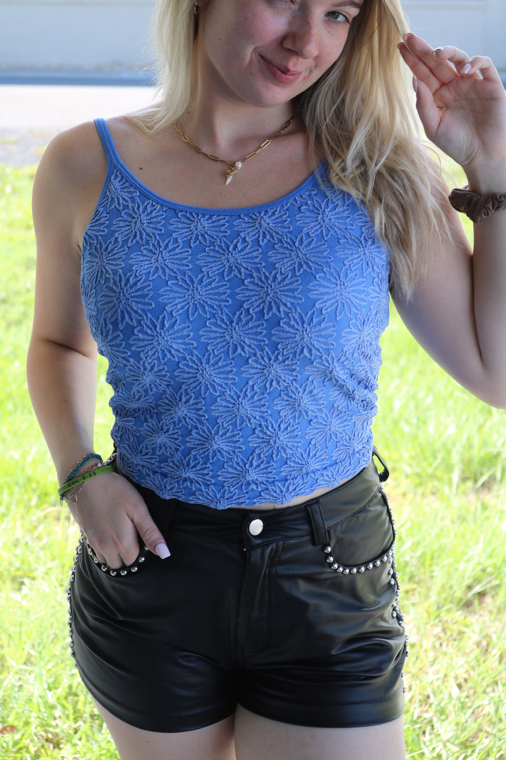 Delicate & Blue Padded Tank