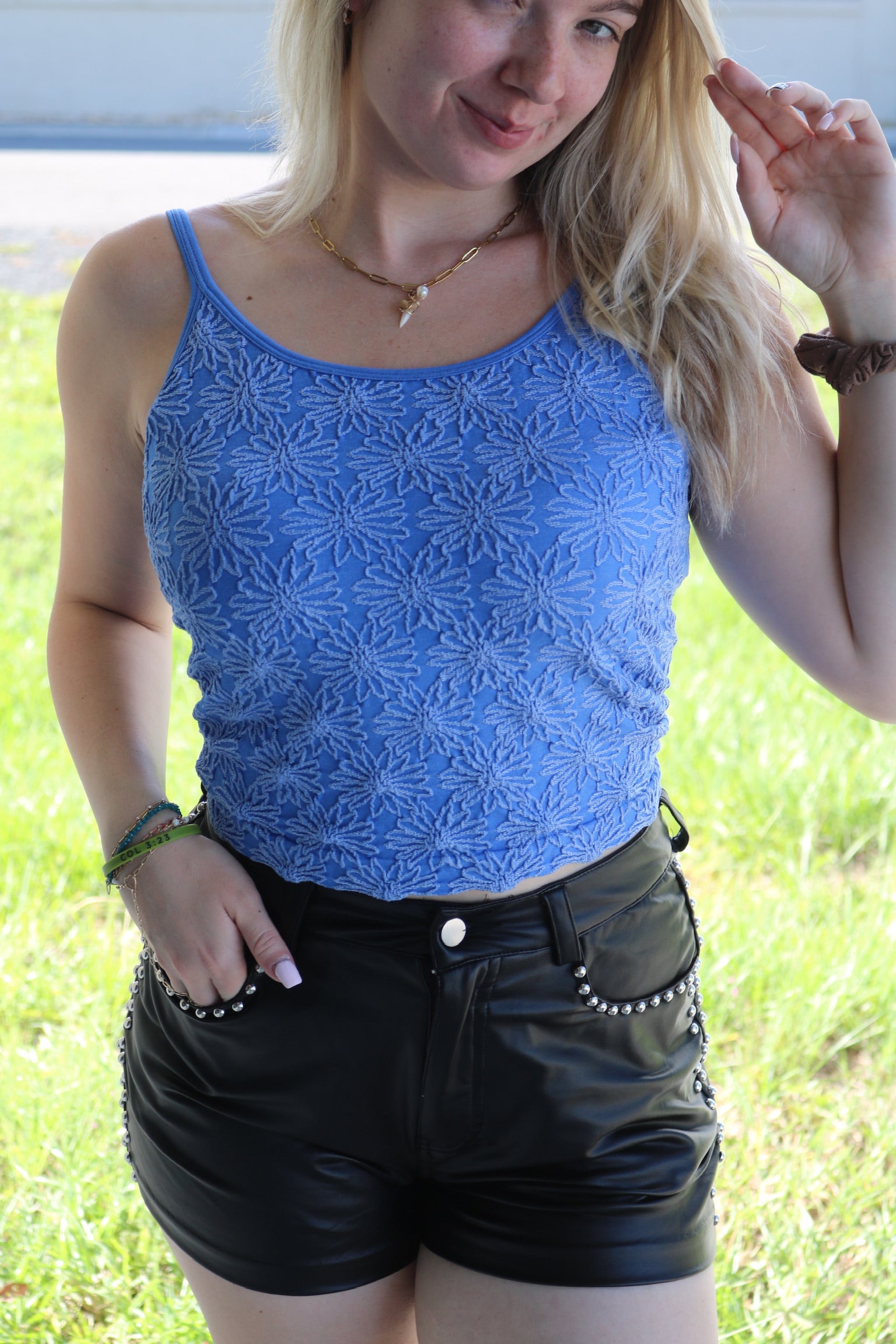 Delicate & Blue Padded Tank